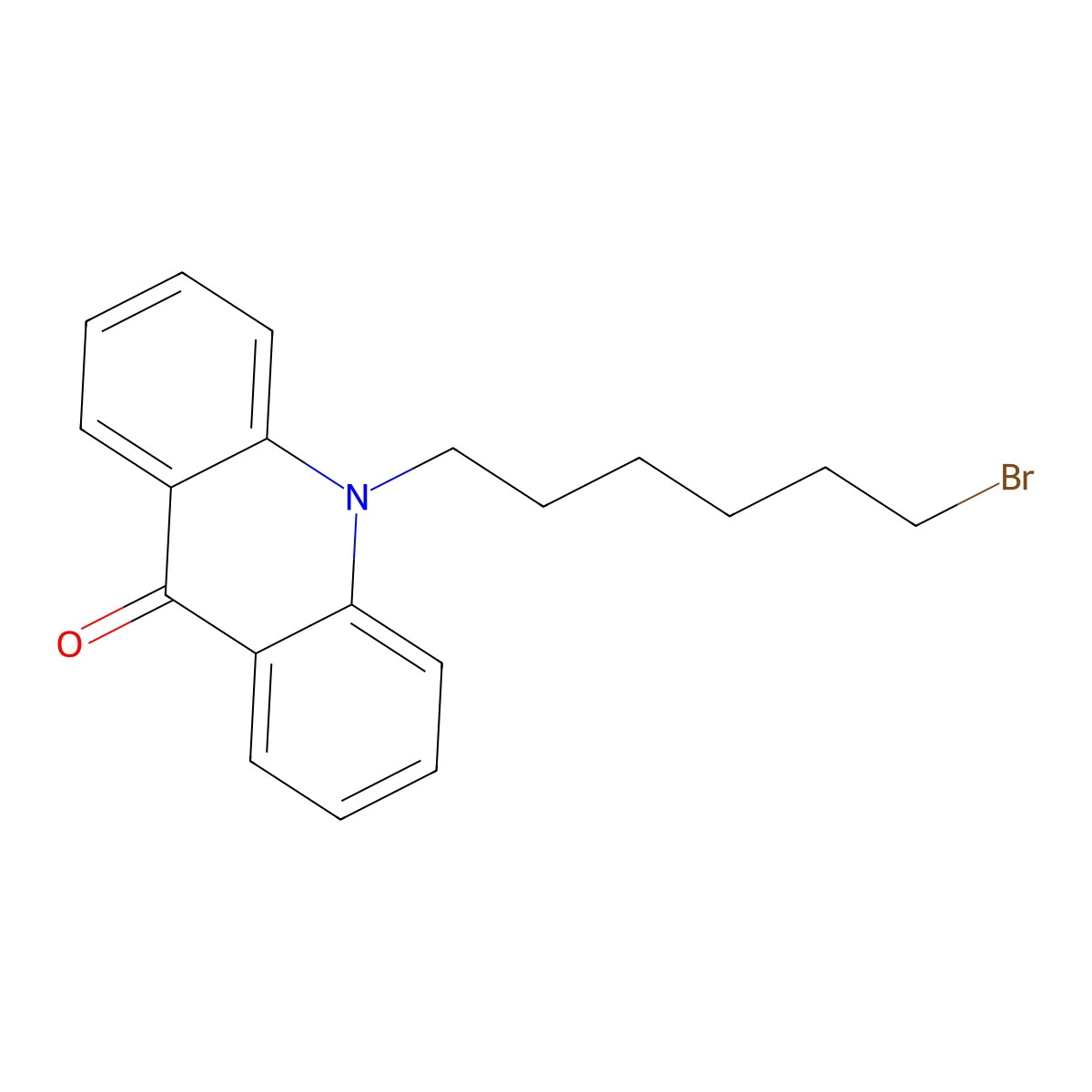 10-(6-Bromohexyl)-9,10-dihydroacridin-9-one molecular structure, CAS 2301865-72-3