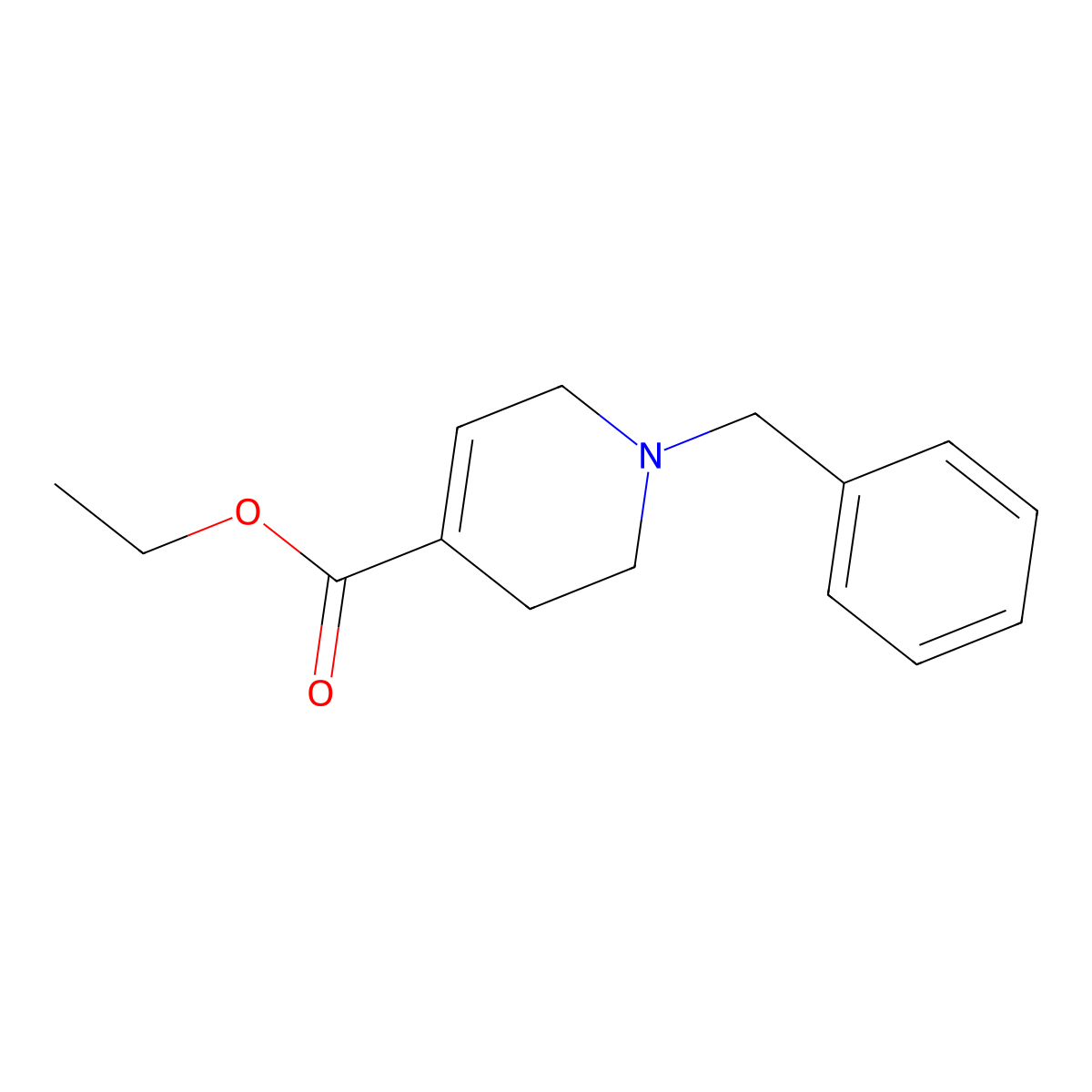 Ethyl 1-benzyl-1,2,3,6-tetrahydropyridine-4-carboxylate molecular structure, CAS 23019-62-7