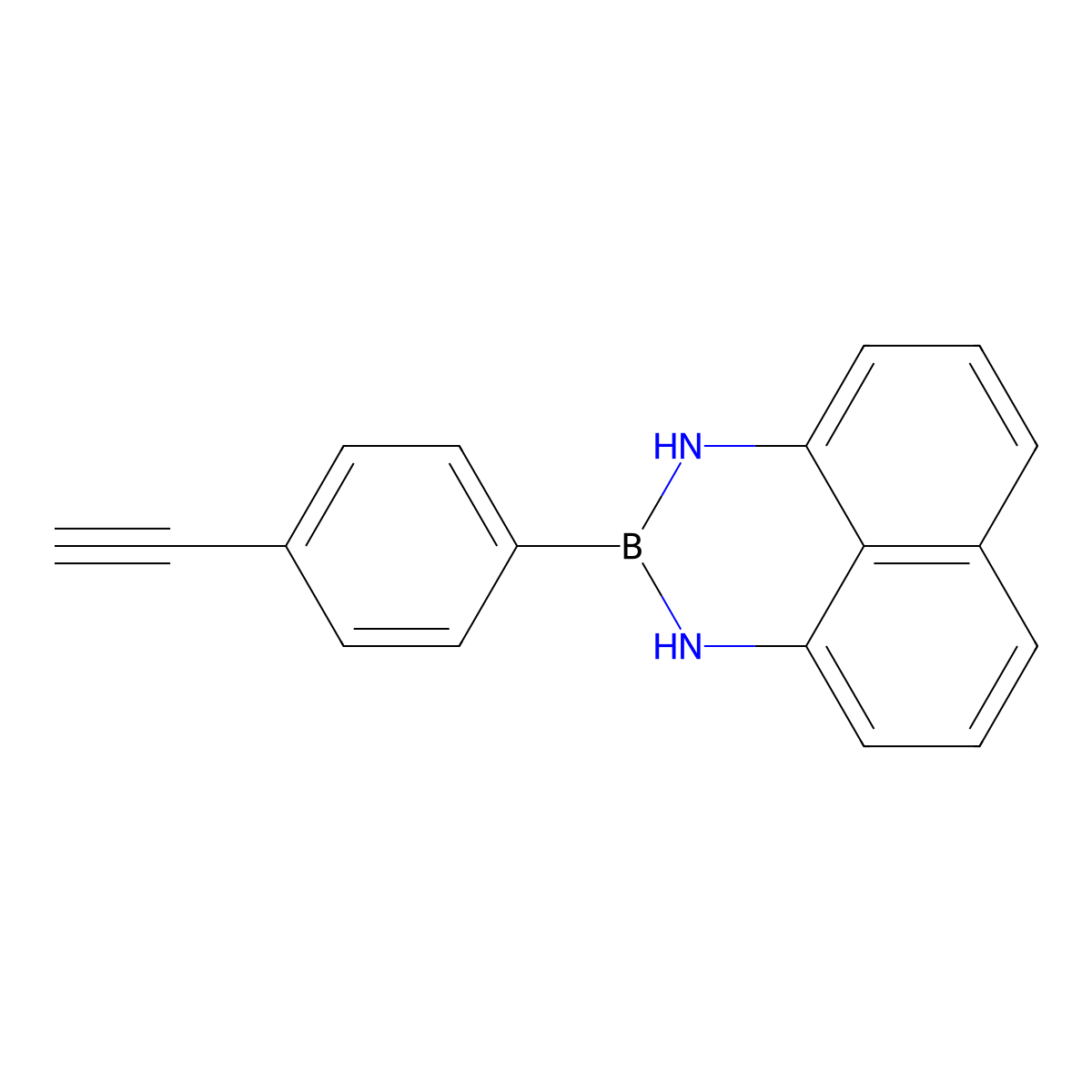 2-(4-ethynylphenyl)-2,3-dihydro-1H-naphtho[1,8-de][1,3,2]diazaborinine molecular structure, CAS 2301919-15-1