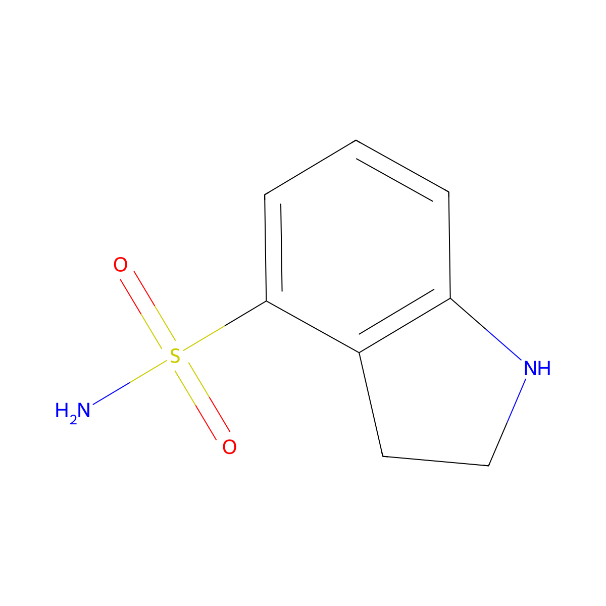 2,3-dihydro-1H-indole-4-sulfonamide molecular structure, CAS 2301948-62-7