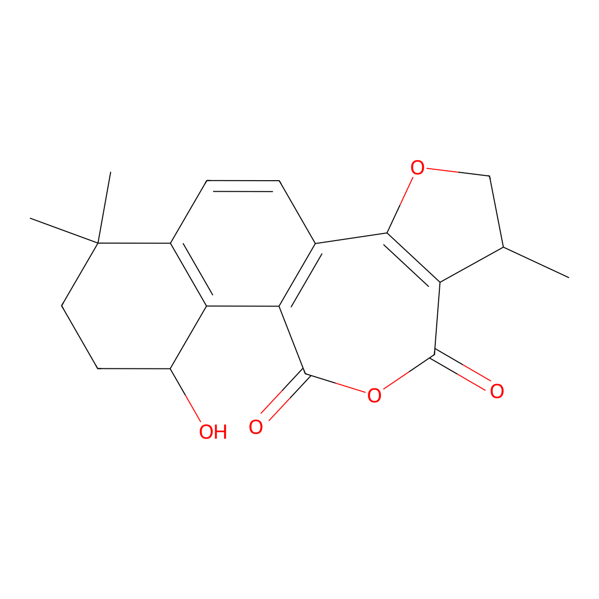 (1S,16R)-1-Hydroxycryptotanshinone anhydride molecular structure, CAS 2301967-86-0