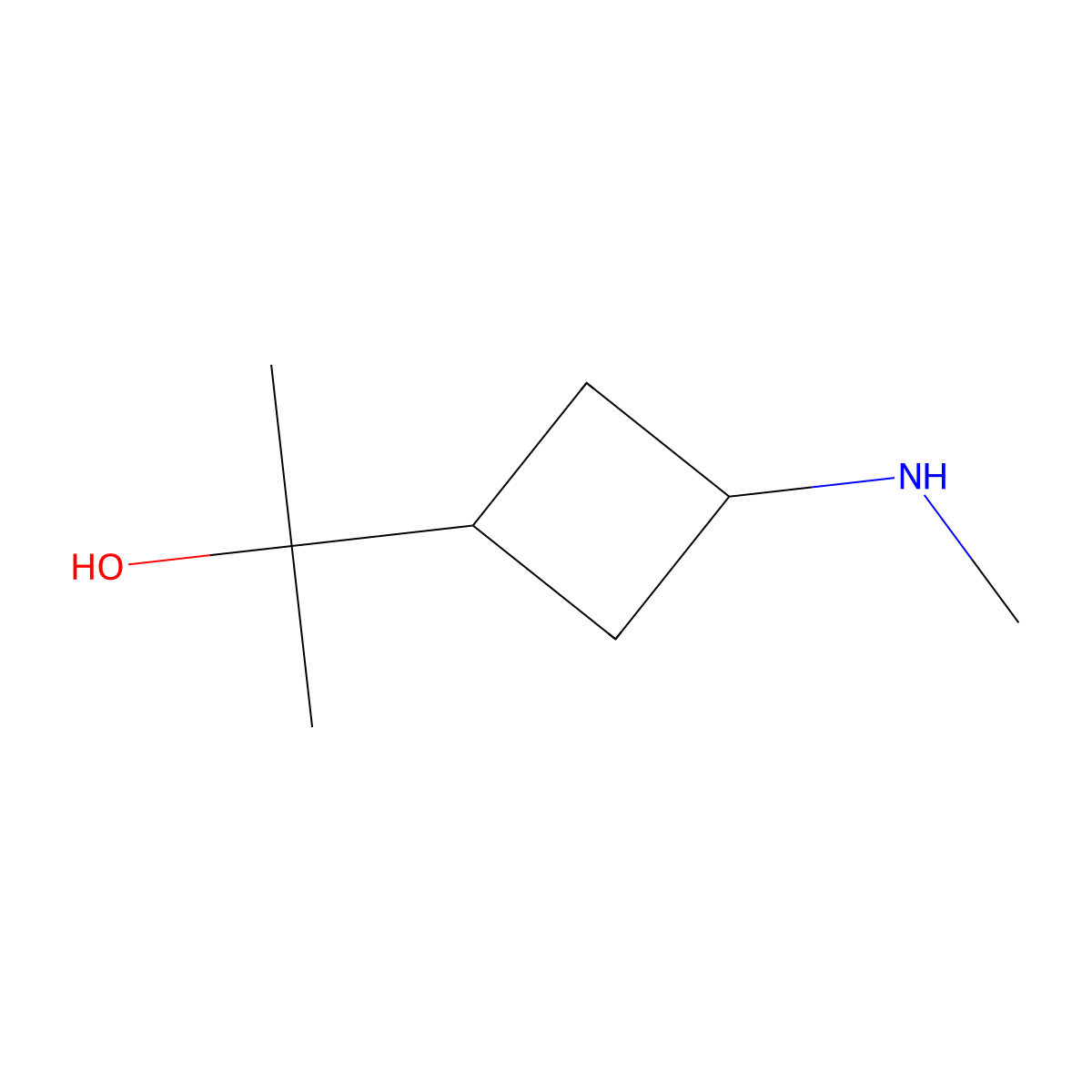 2-[3-(Methylamino)cyclobutyl]propan-2-ol molecular structure, CAS 2301971-74-2
