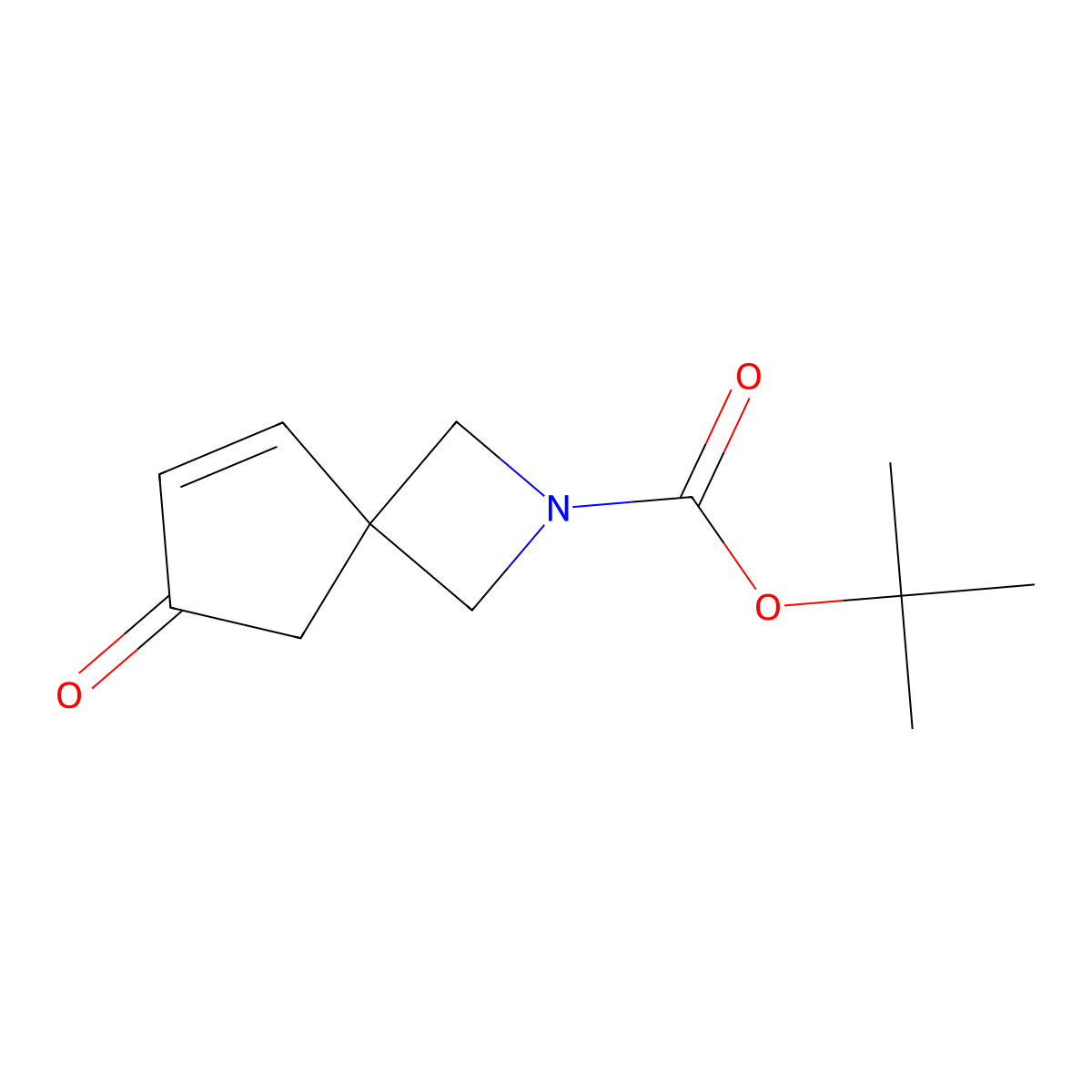 Tert-butyl 7-oxo-2-azaspiro[3.4]oct-5-ene-2-carboxylate molecular structure, CAS 2301997-02-2
