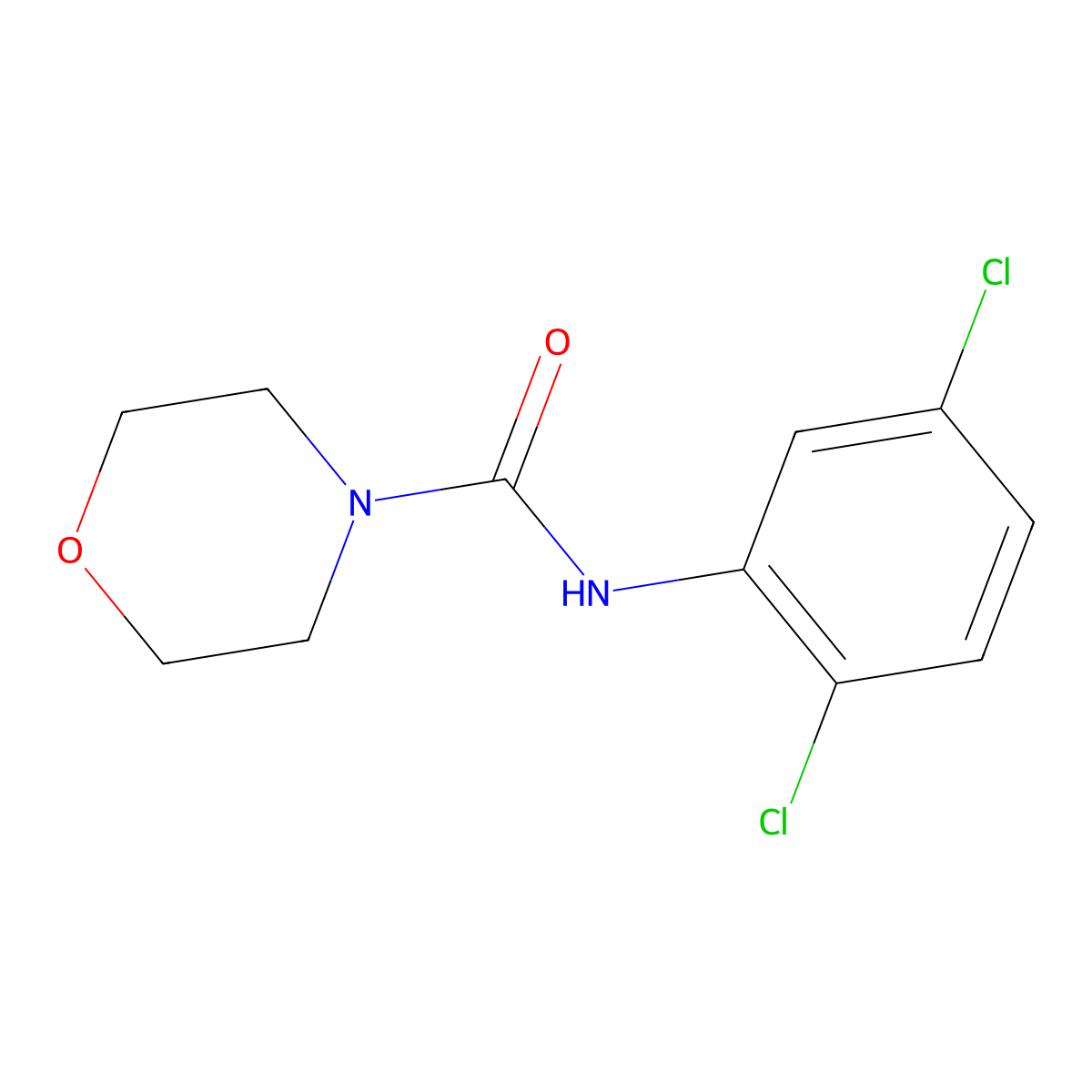 n-(2,5-Dichlorophenyl)morpholine-4-carboxamide molecular structure, CAS 2302-13-8