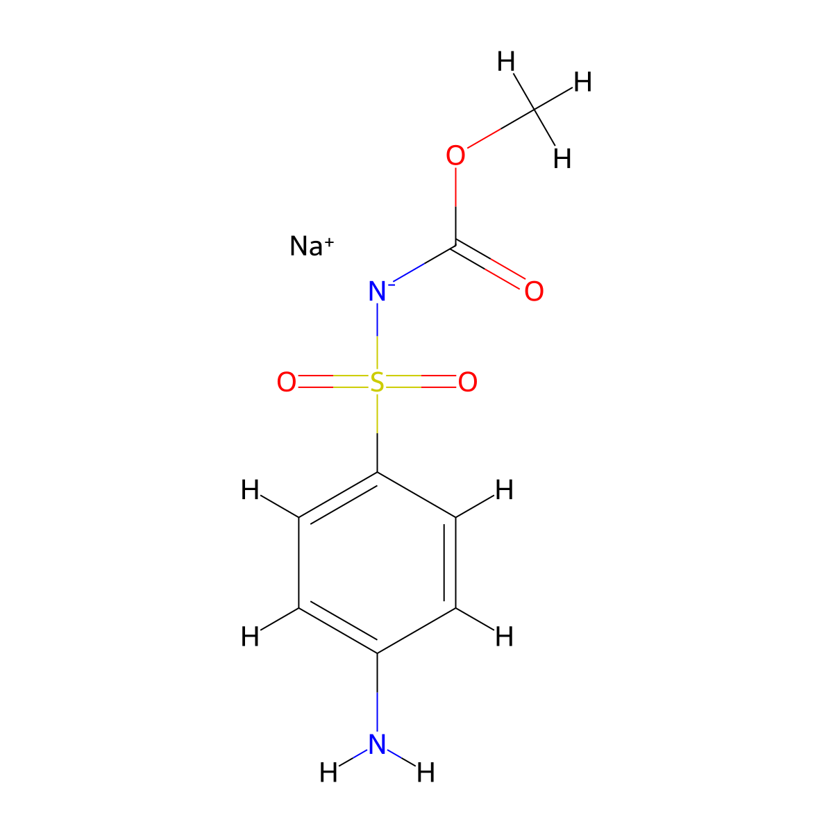 Asulam-sodium molecular structure, CAS 2302-17-2