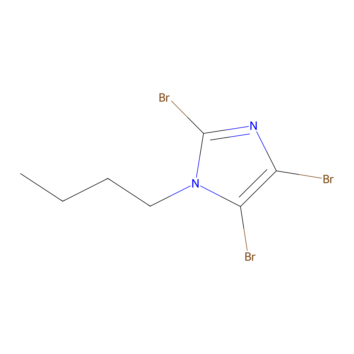 2,4,5-Tribromo-1-butyl-1H-imidazole molecular structure, CAS 2302-24-1