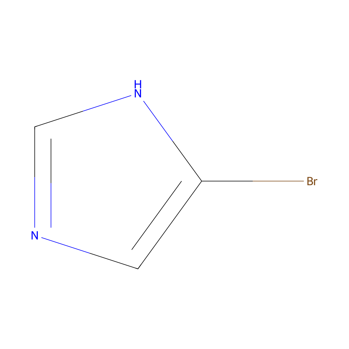 1H-Imidazole, 4-bromo- molecular structure, CAS 2302-25-2
