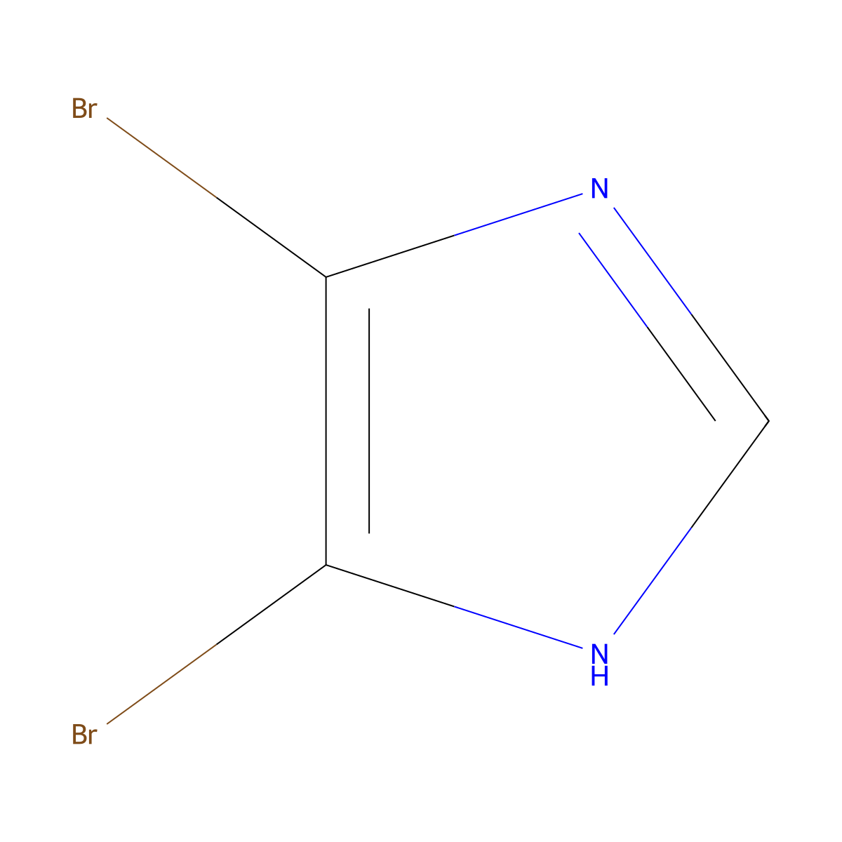 1H-Imidazole, 4,5-dibromo- molecular structure, CAS 2302-30-9