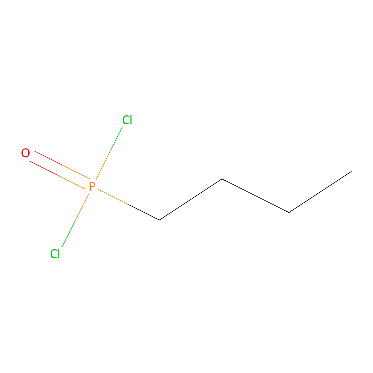 Butylphosphonic dichloride molecular structure, CAS 2302-80-9