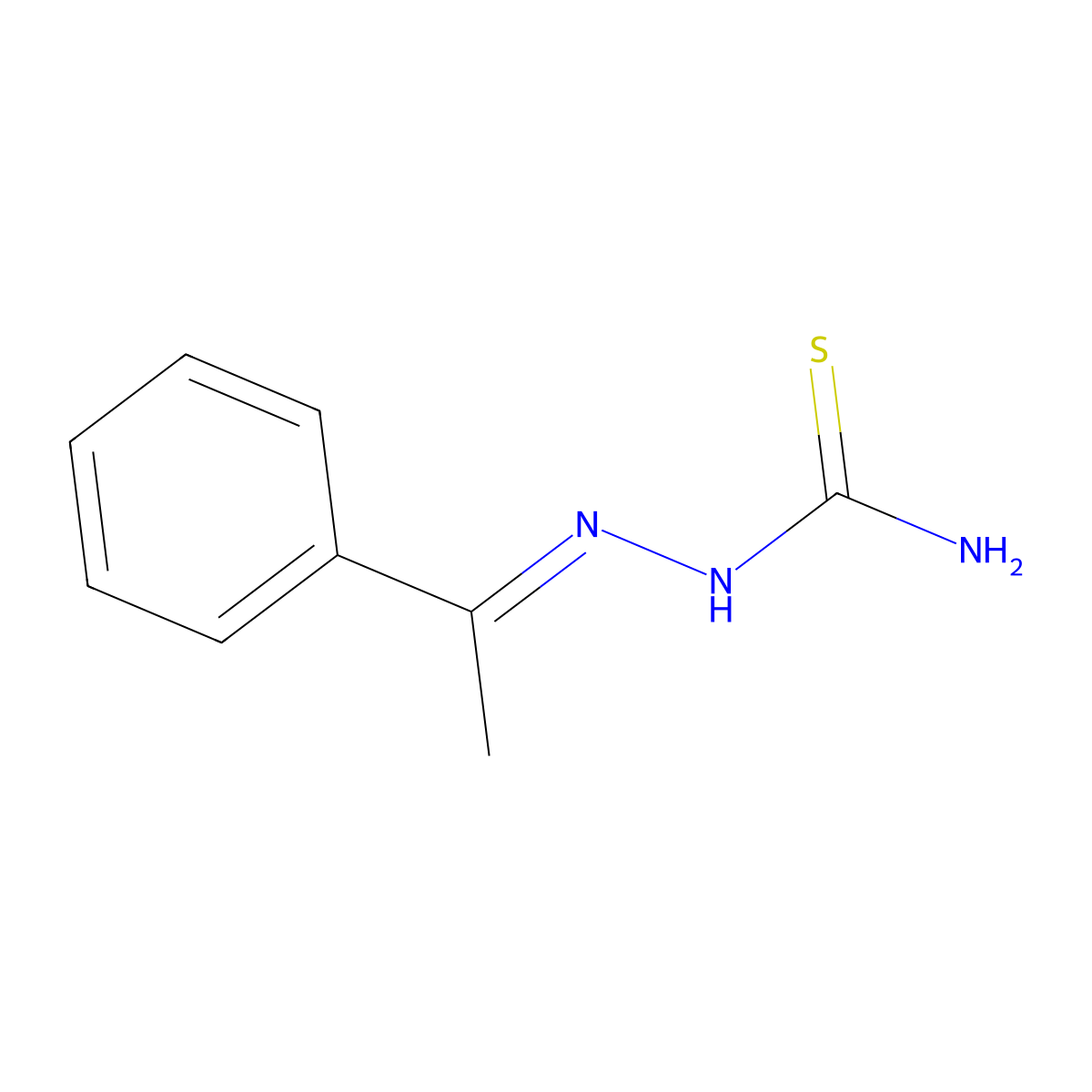 2-(1-Phenylethylidene)Hydrazinecarbothioamide molecular structure, CAS 2302-93-4