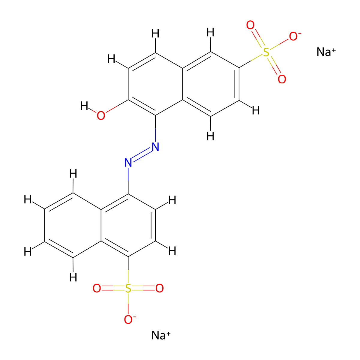 Acid Red 13 molecular structure, CAS 2302-96-7
