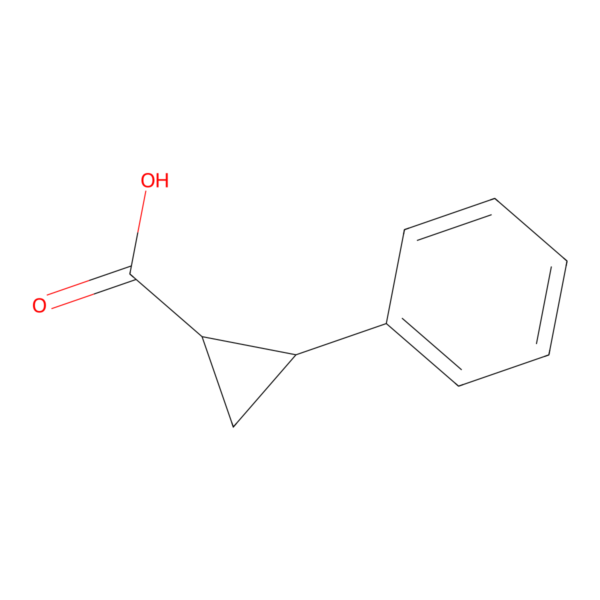 (1S,2R)-2-Phenylcyclopropanecarboxylic acid molecular structure, CAS 23020-18-0