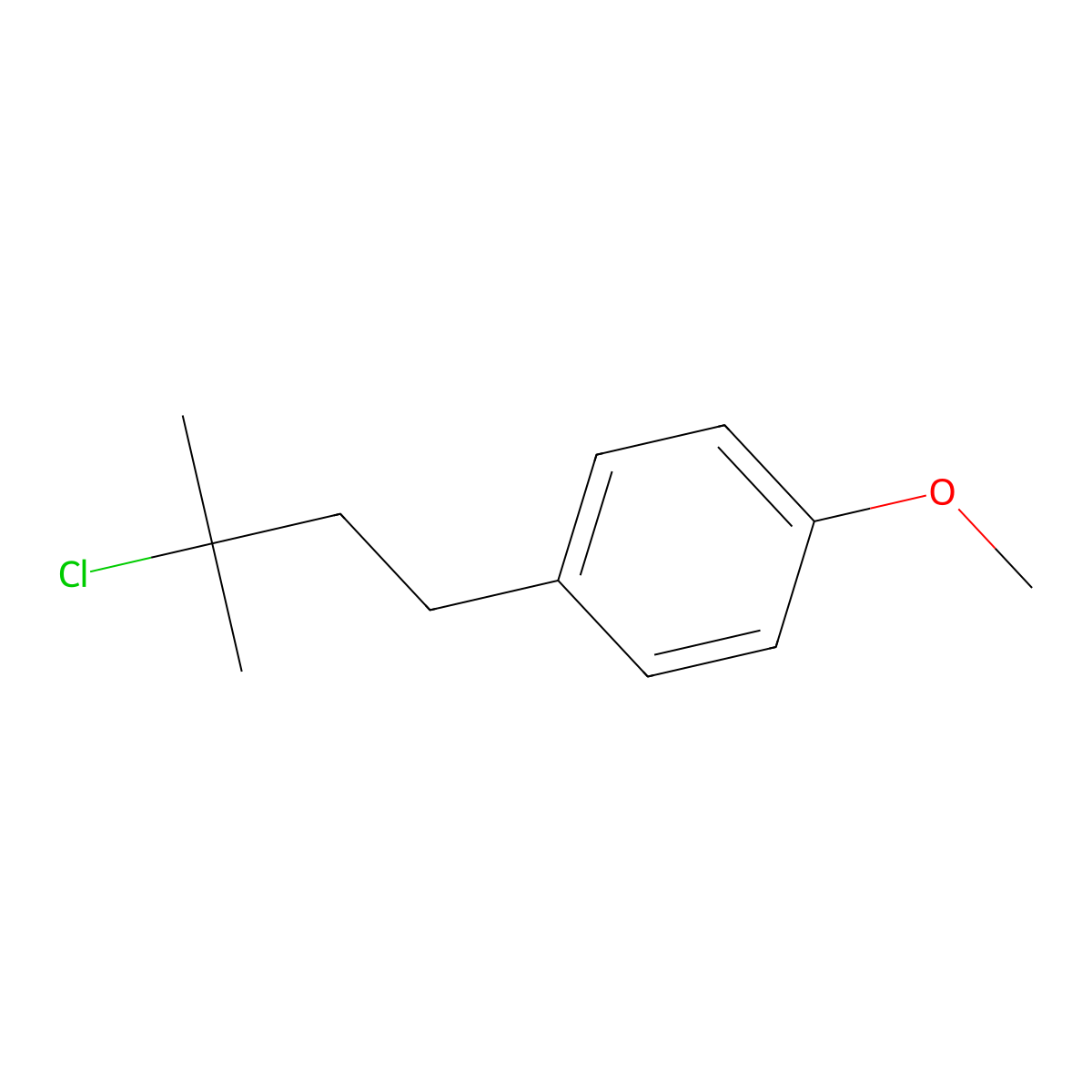 1-(3-Chloro-3-methylbutyl)-4-methoxybenzene molecular structure, CAS 23020-47-5