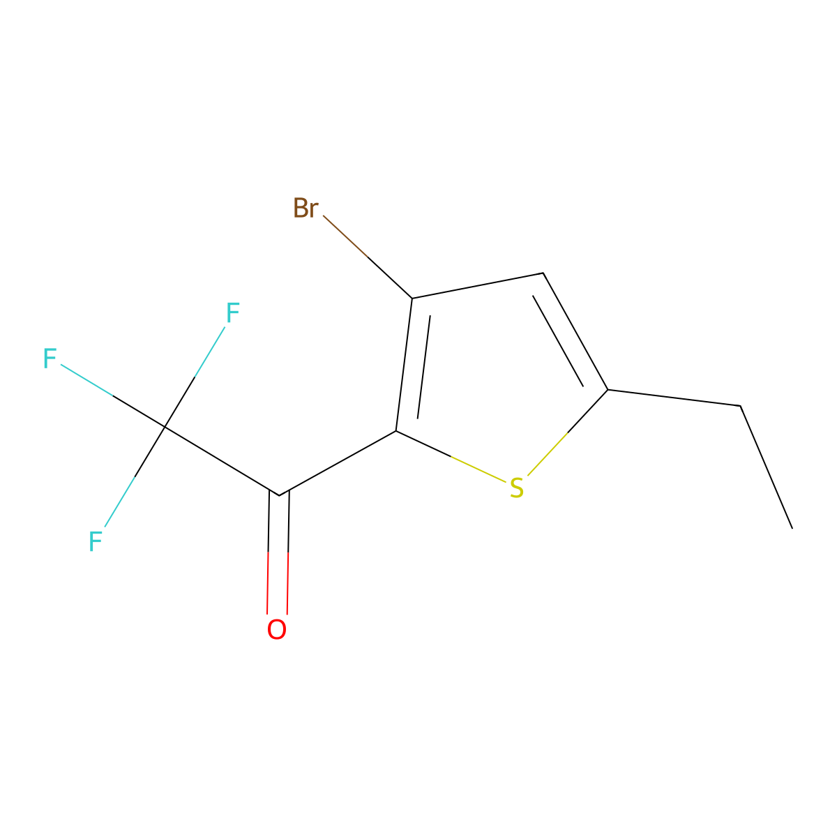 1-(3-Bromo-5-ethyl-2-thienyl)-2,2,2-trifluoroethanone molecular structure, CAS 2302044-84-2