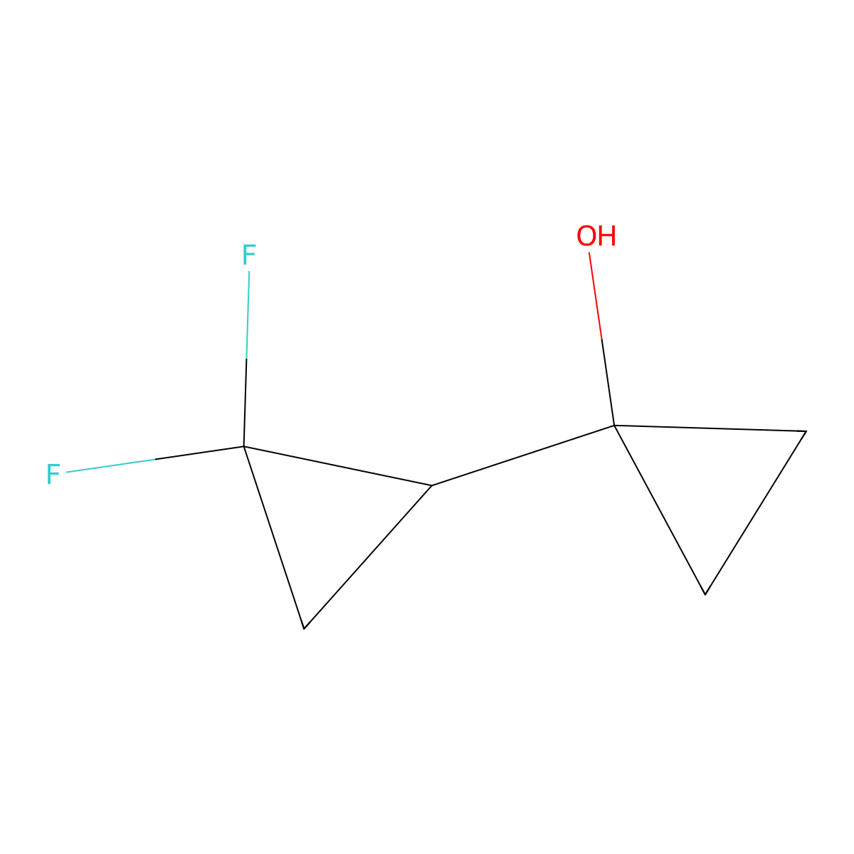 2',2'-Difluoro-[1,1'-bi(cyclopropane)]-1-ol molecular structure, CAS 2302045-27-6