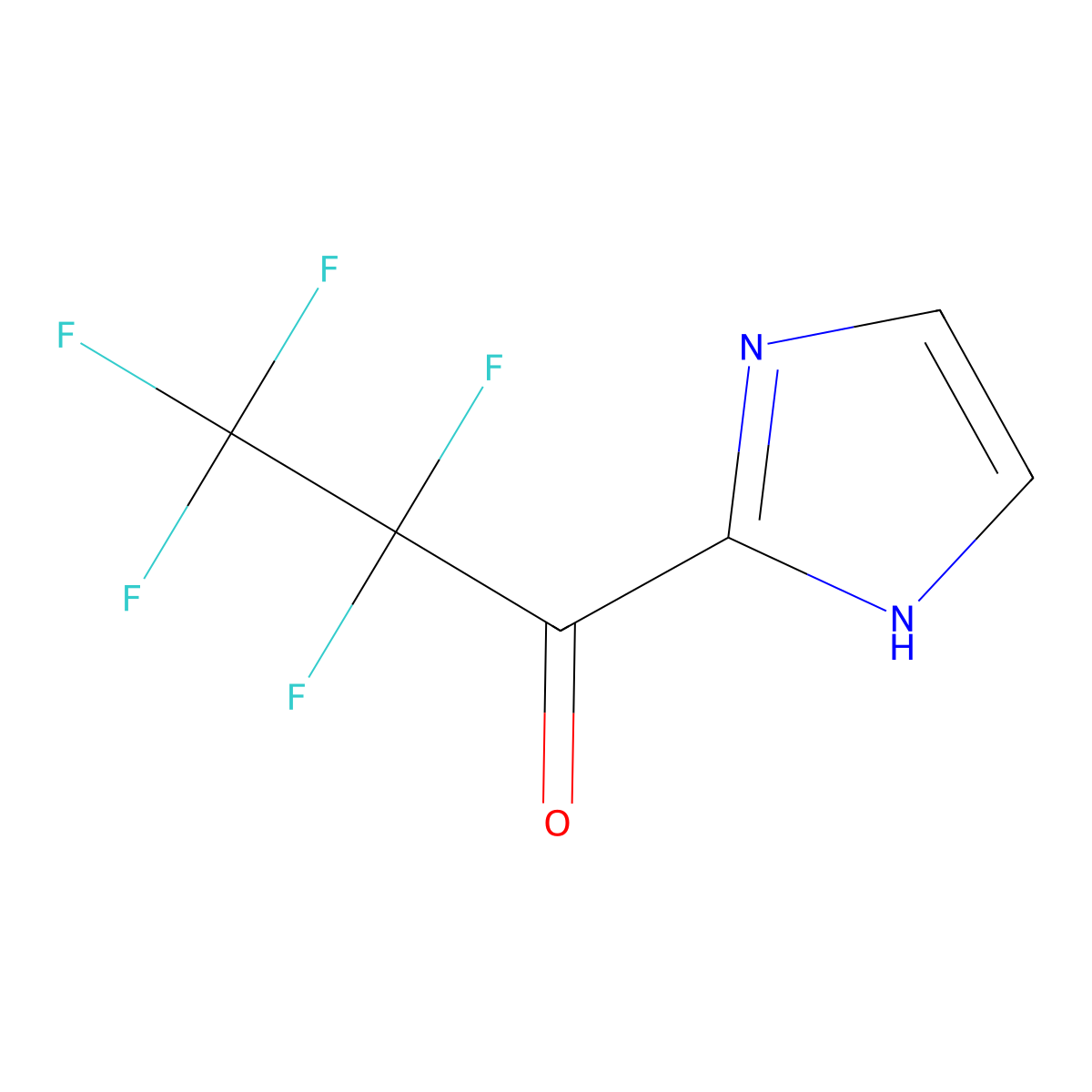 2,2,3,3,3-pentafluoro-1-(1H-imidazol-2-yl)propan-1-one molecular structure, CAS 2302096-53-1