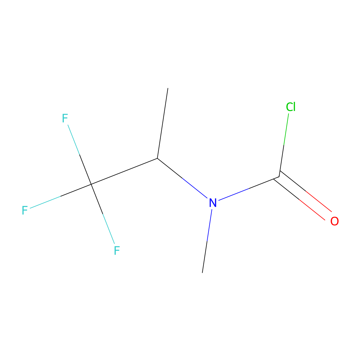 N-Methyl-N-(1,1,1-trifluoropropan-2-yl)carbamoyl chloride molecular structure, CAS 2302170-42-7
