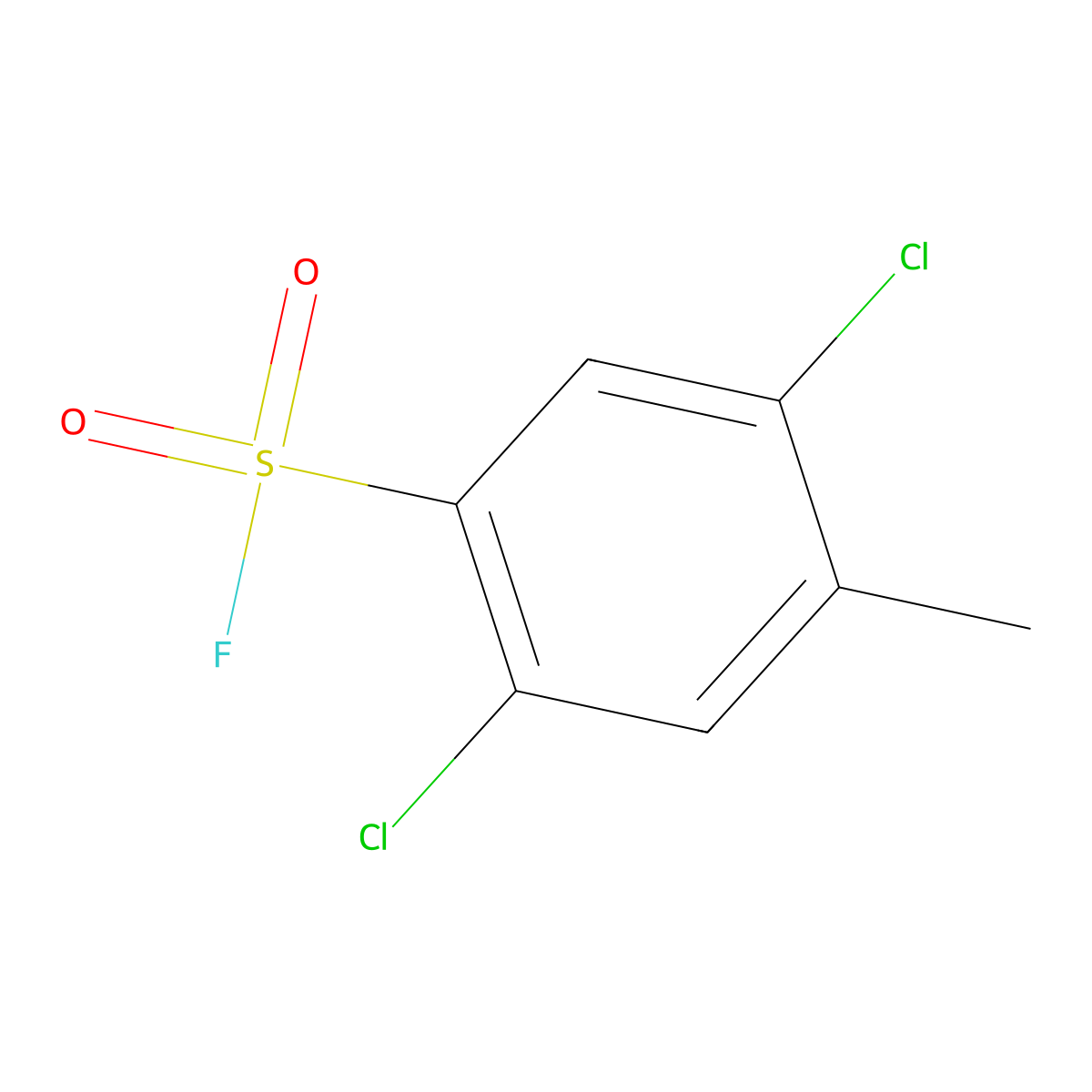 2,5-Dichloro-4-methylbenzene-1-sulfonyl fluoride molecular structure, CAS 2302196-69-4