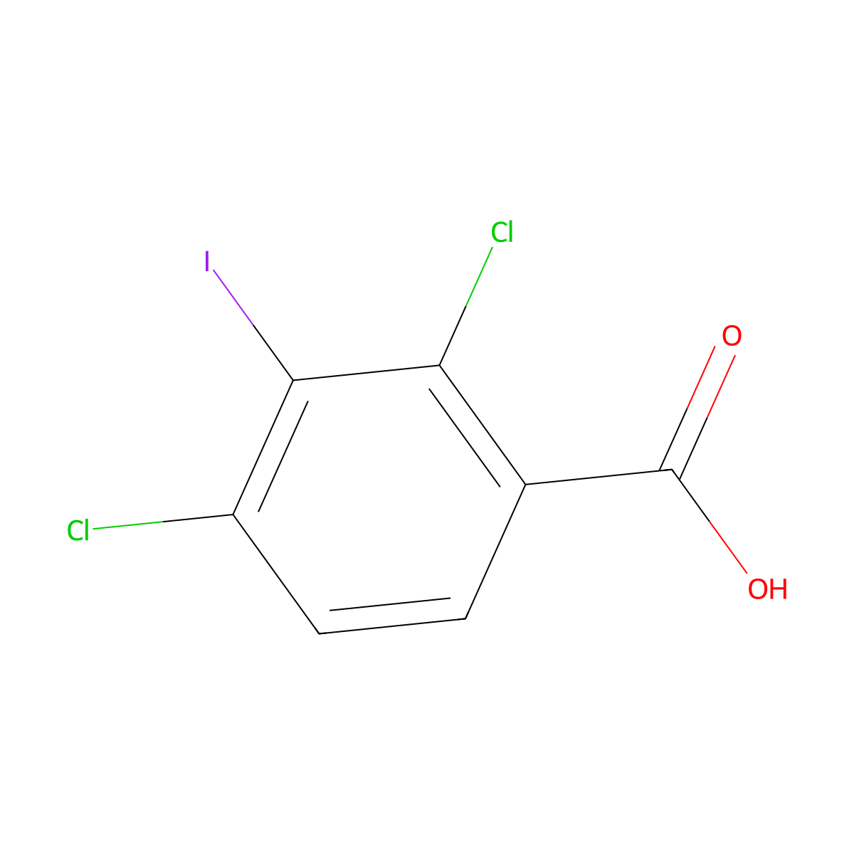 2,4-Dichloro-3-iodobenZoic acid molecular structure, CAS 2302420-87-5