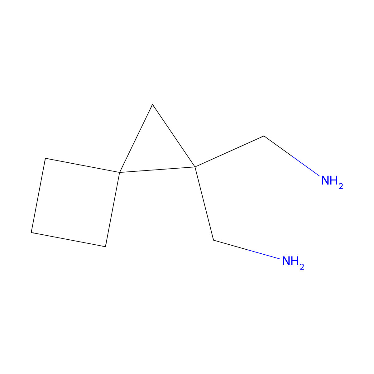 [1-(Aminomethyl)spiro[2.3]hexan-1-yl]methanamine molecular structure, CAS 2302471-88-9