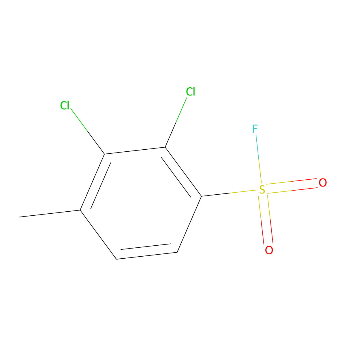2,3-Dichloro-4-methylbenzene-1-sulfonyl fluoride molecular structure, CAS 2302489-63-8