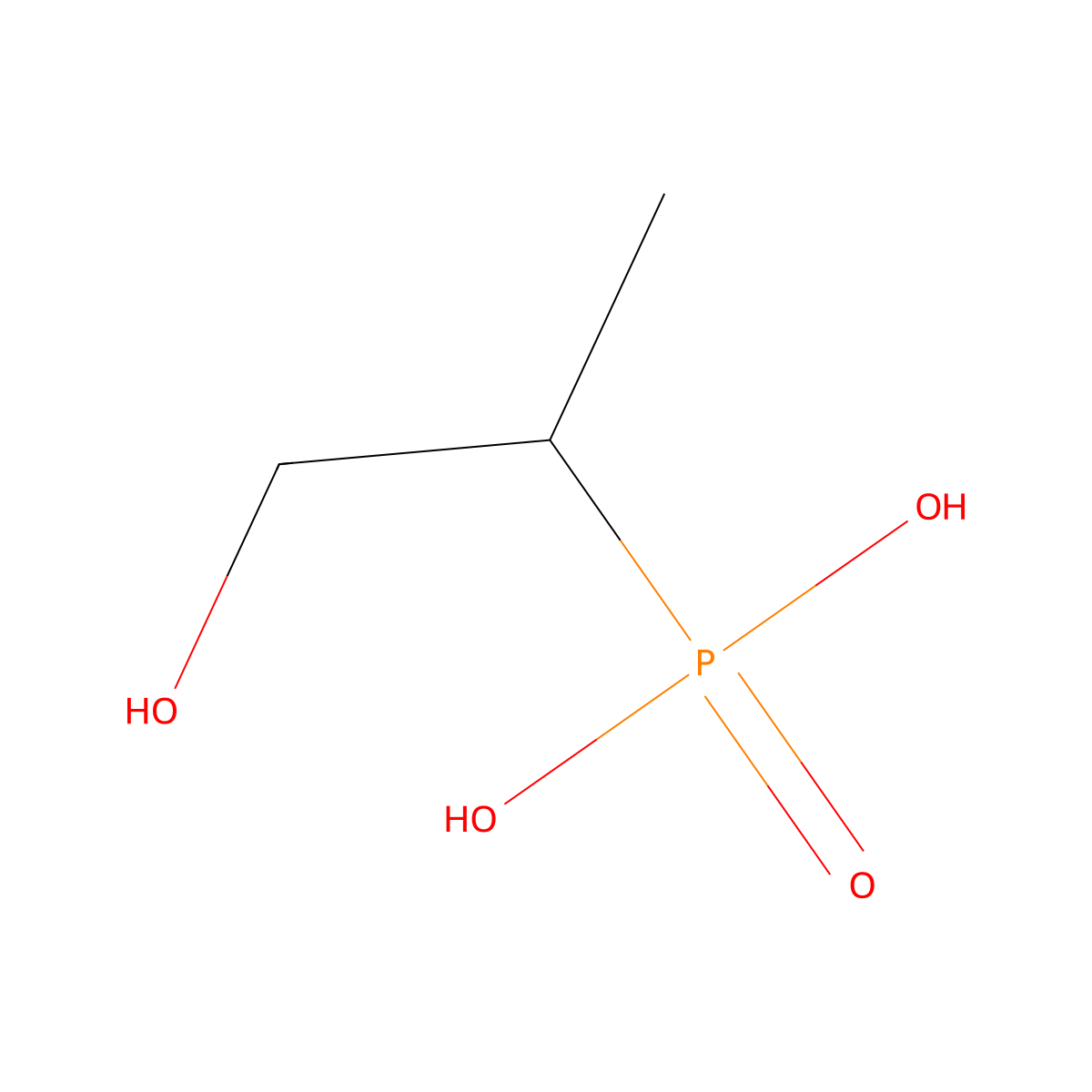 (1-Hydroxypropan-2-yl)phosphonic acid molecular structure, CAS 23025-15-2