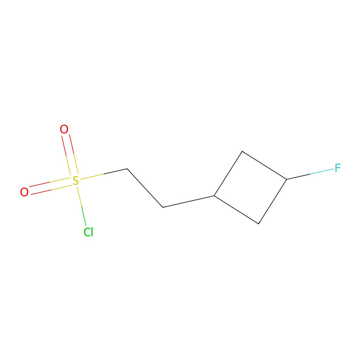 2-(3-Fluorocyclobutyl)ethanesulfonyl chloride molecular structure, CAS 2302518-36-9