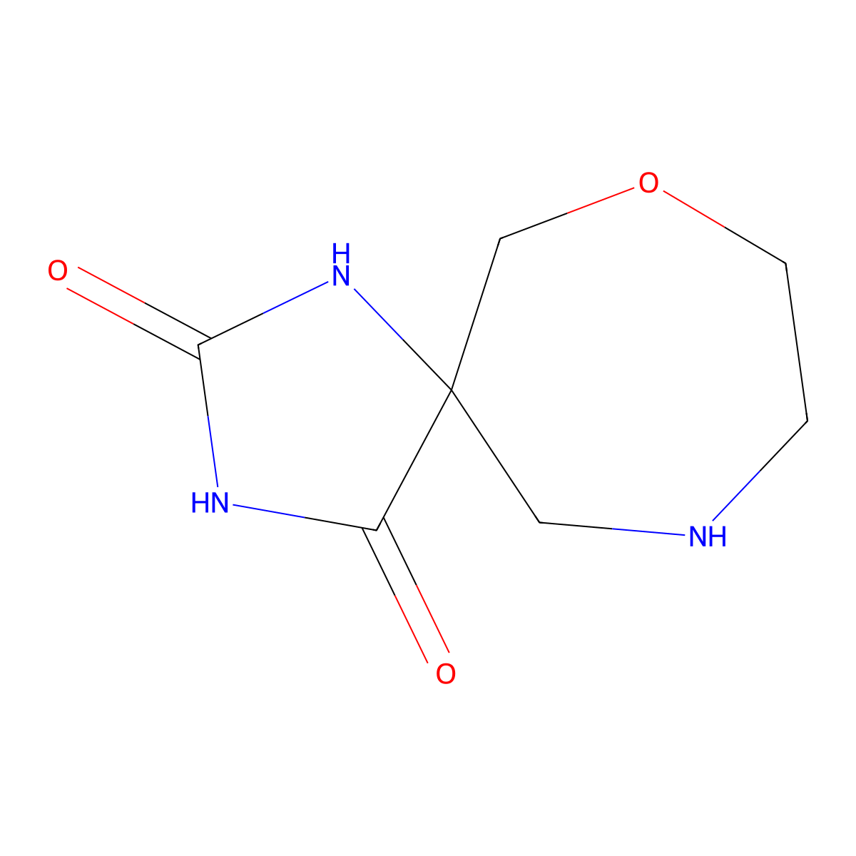 7-Oxa-1,3,10-triazaspiro[4.6]undecane-2,4-dione molecular structure, CAS 2302530-05-6