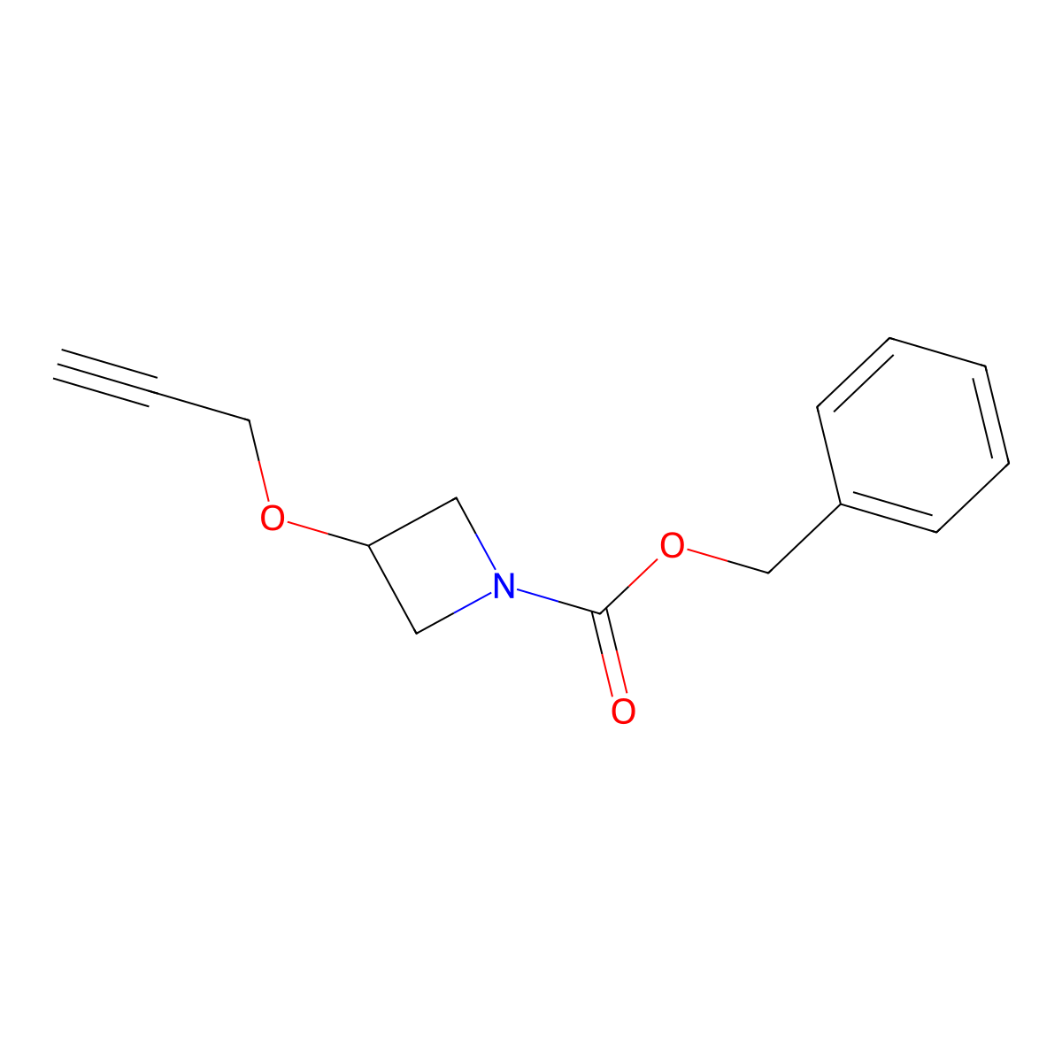 Benzyl 3-(prop-2-yn-1-yloxy)azetidine-1-carboxylate molecular structure, CAS 2302551-51-3