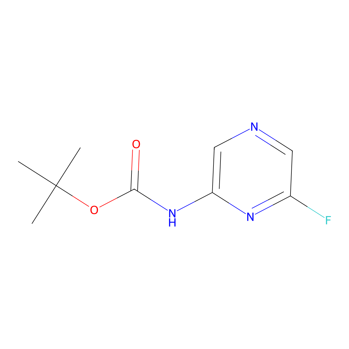 tert-Butyl (6-fluoropyrazin-2-yl)carbamate molecular structure, CAS 2302588-45-8