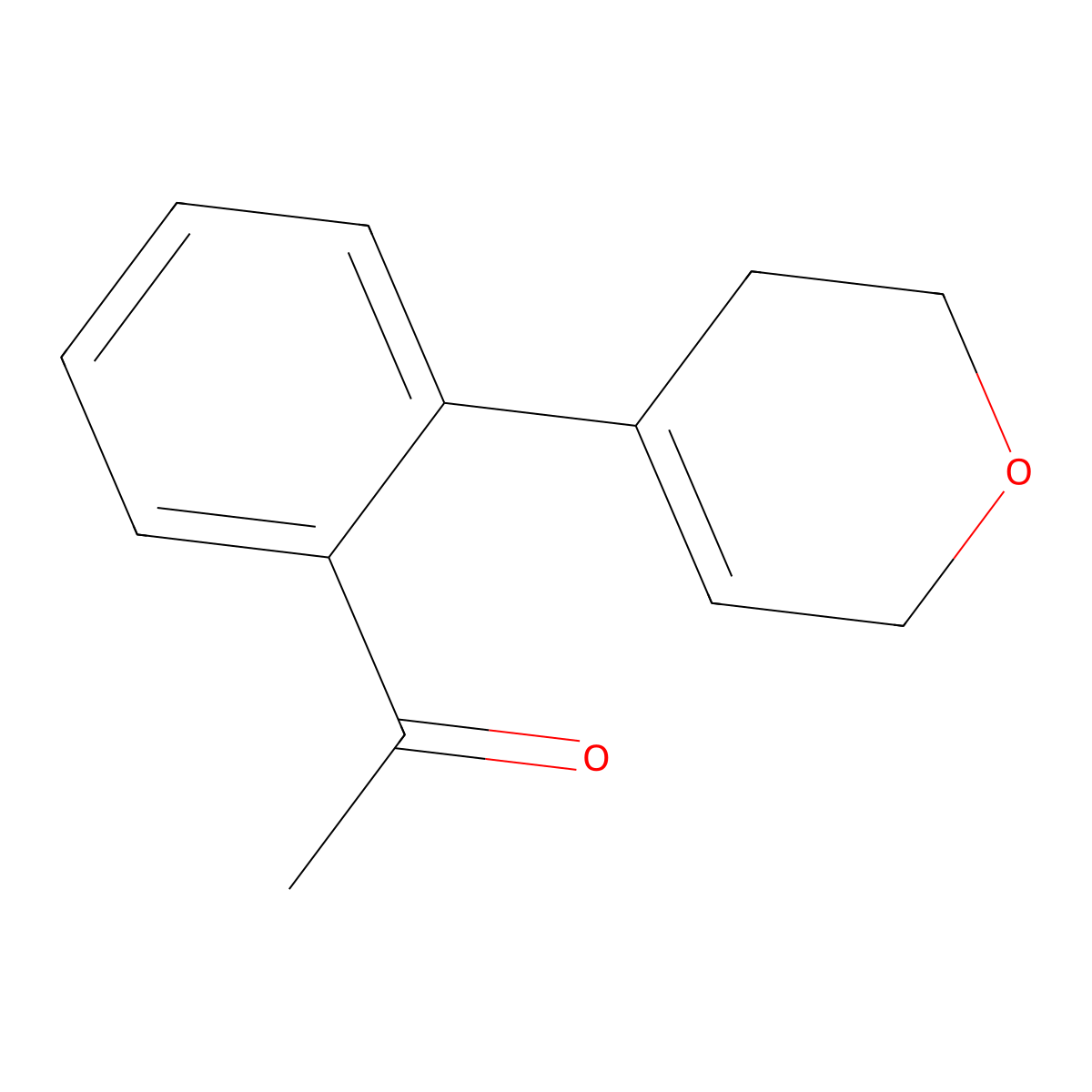 1-[2-(3,6-Dihydro-2H-pyran-4-yl)phenyl]ethanone molecular structure, CAS 2302594-39-2