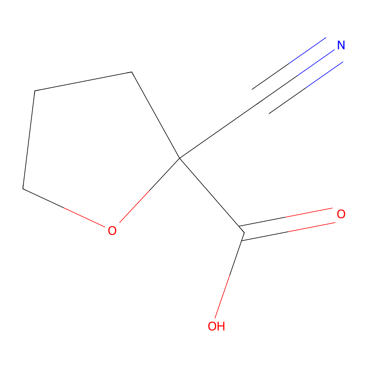2-Cyanooxolane-2-carboxylic acid molecular structure, CAS 2302599-83-1
