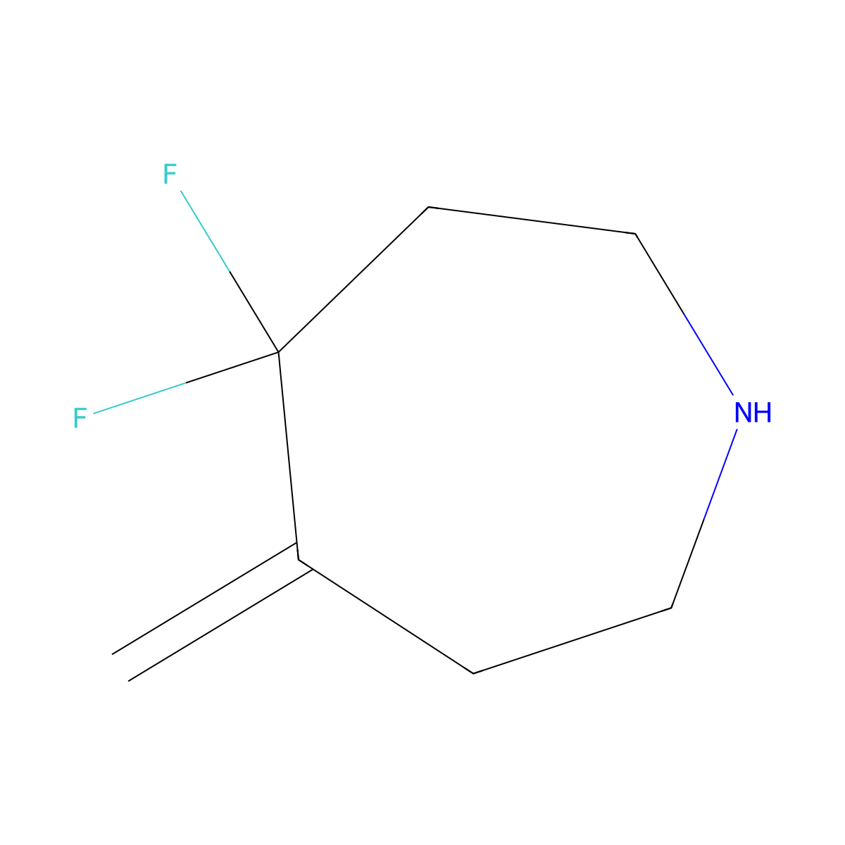 4,4-Difluoro-5-methylideneazepane molecular structure, CAS 2302778-86-3