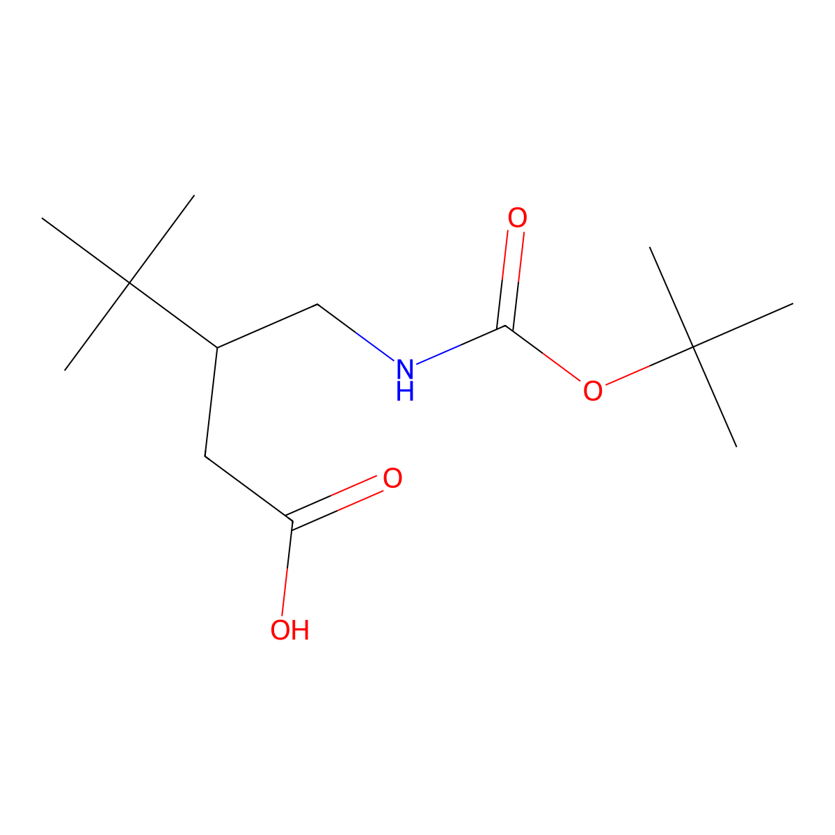 3-({[(Tert-butoxy)carbonyl]amino}methyl)-4,4-dimethylpentanoic acid molecular structure, CAS 2302784-66-1