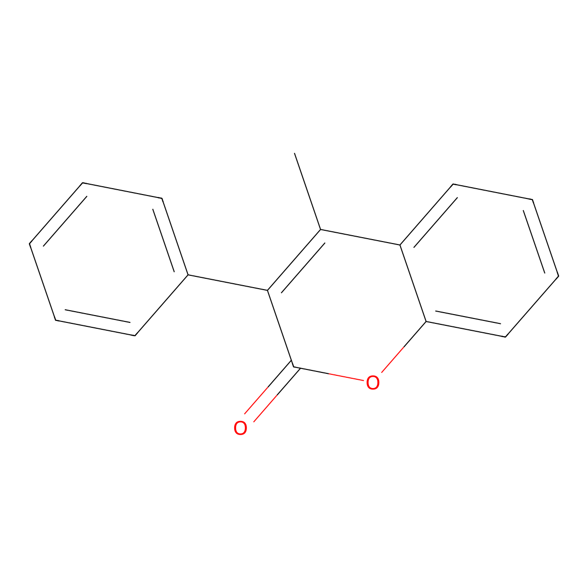 4-Methyl-3-phenylcoumarin molecular structure, CAS 23028-23-1