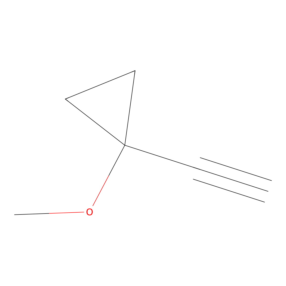 1-Ethynyl-1-methoxycyclopropane molecular structure, CAS 2302842-24-4
