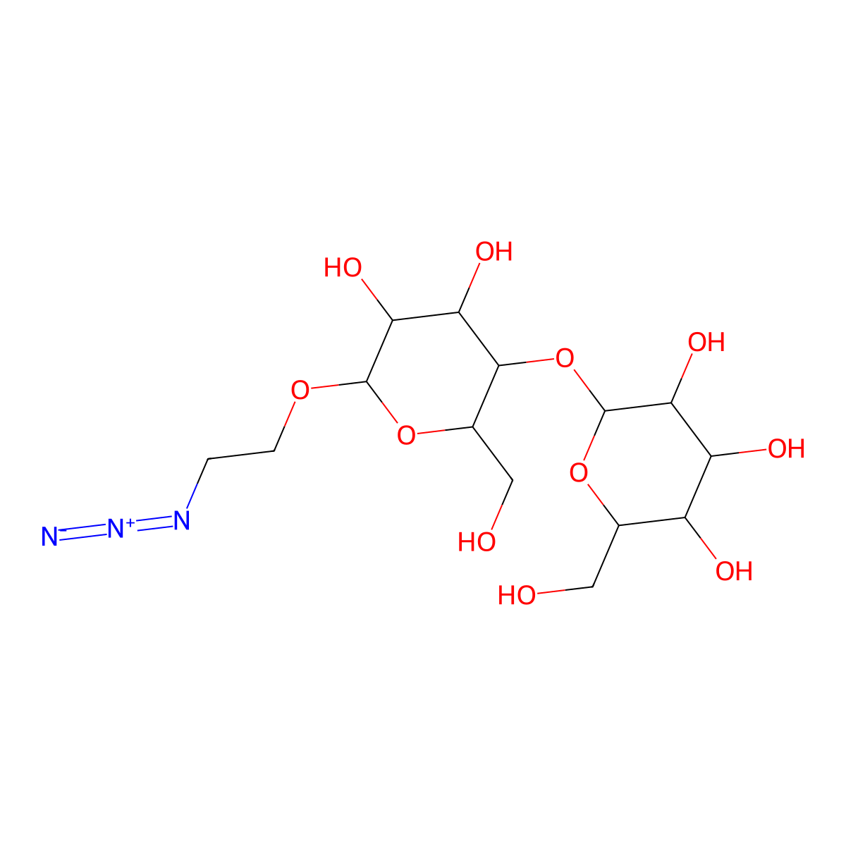 2-Azidoethyl beta-lactopyranoside molecular structure, CAS 230286-11-0