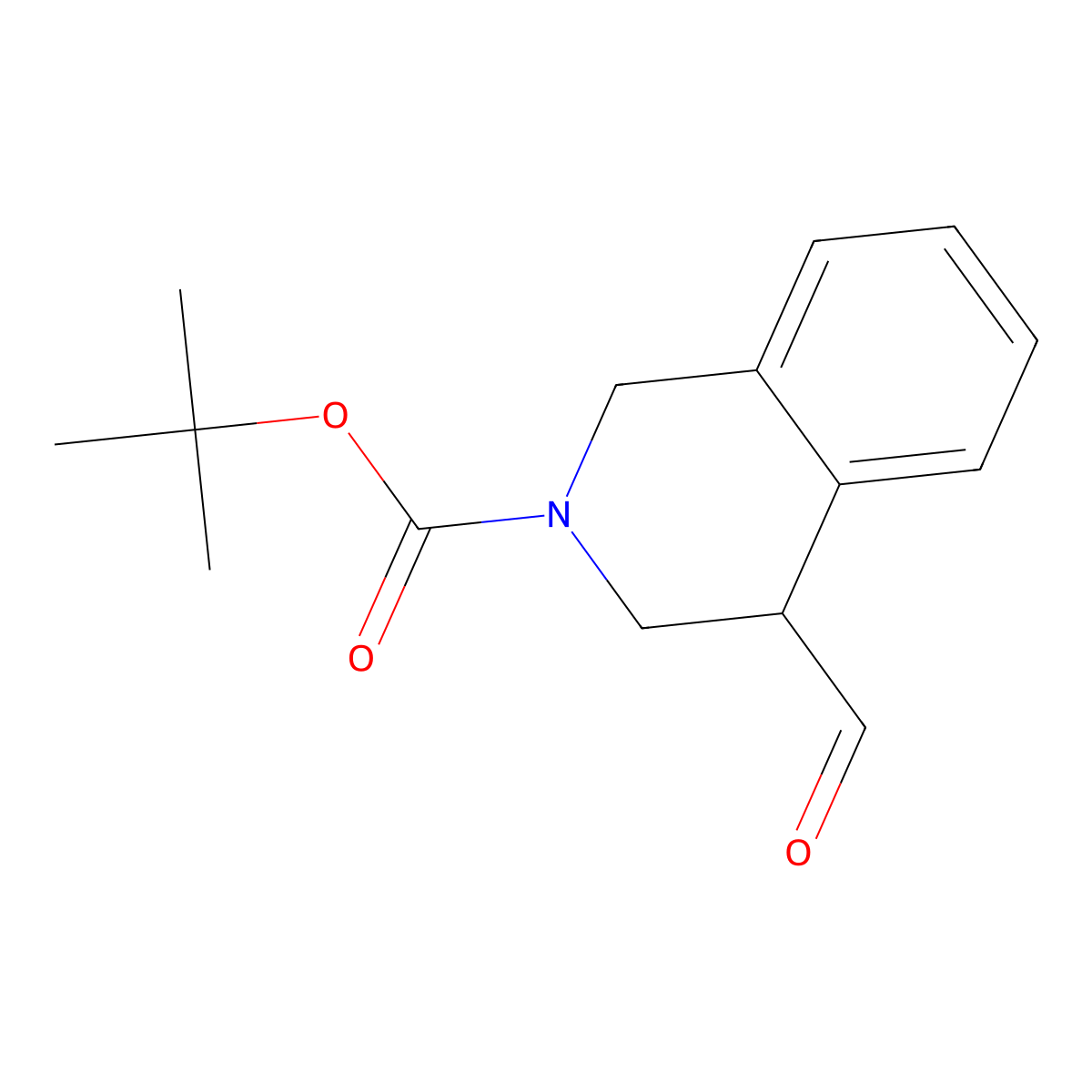 Tert-butyl 4-formyl-1,2,3,4-tetrahydroisoquinoline-2-carboxylate molecular structure, CAS 2302860-65-5