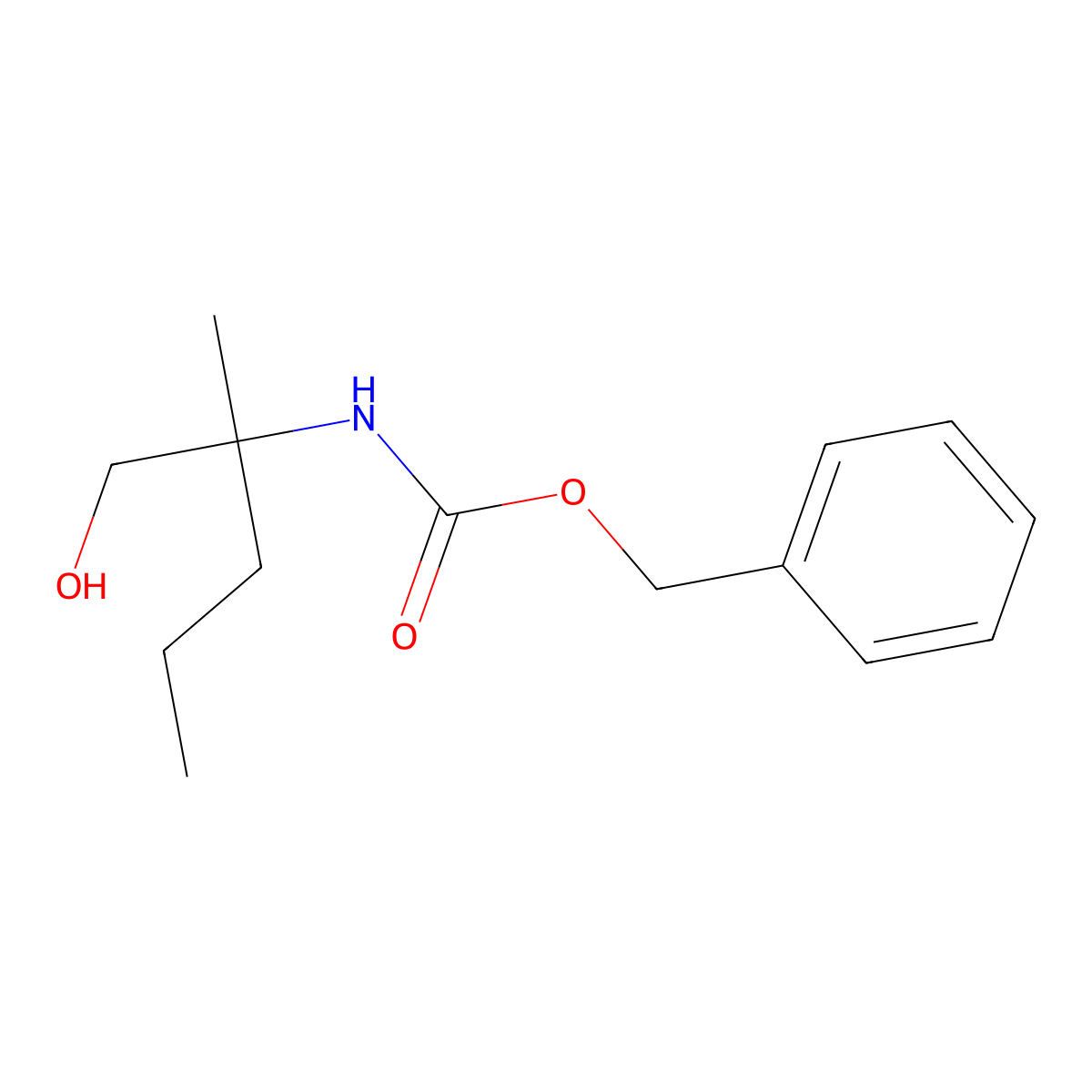 benzyl N-(1-hydroxy-2-methylpentan-2-yl)carbamate molecular structure, CAS 2302890-60-2
