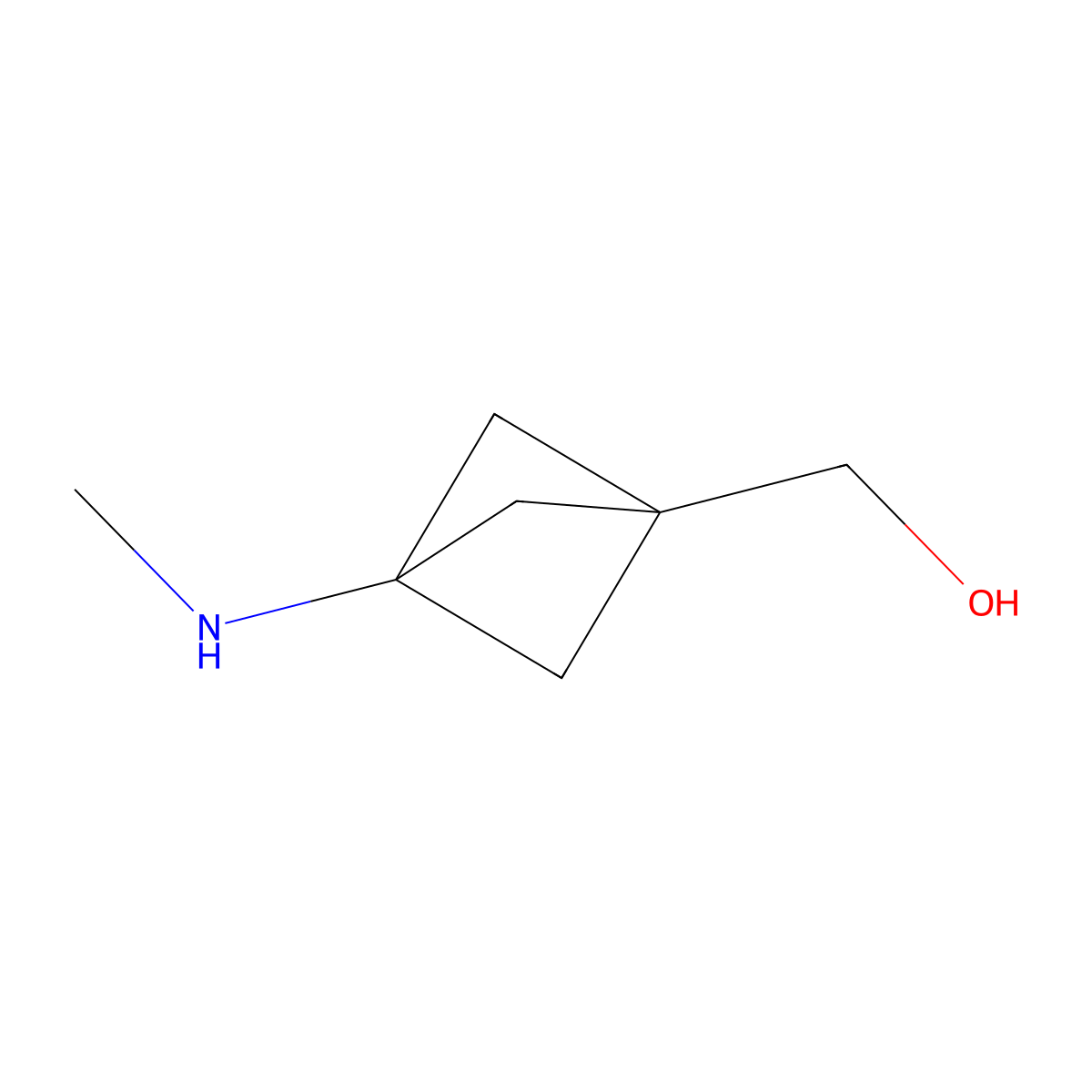 [3-(Methylamino)-1-bicyclo[1.1.1]pentanyl]methanol molecular structure, CAS 2302895-19-6