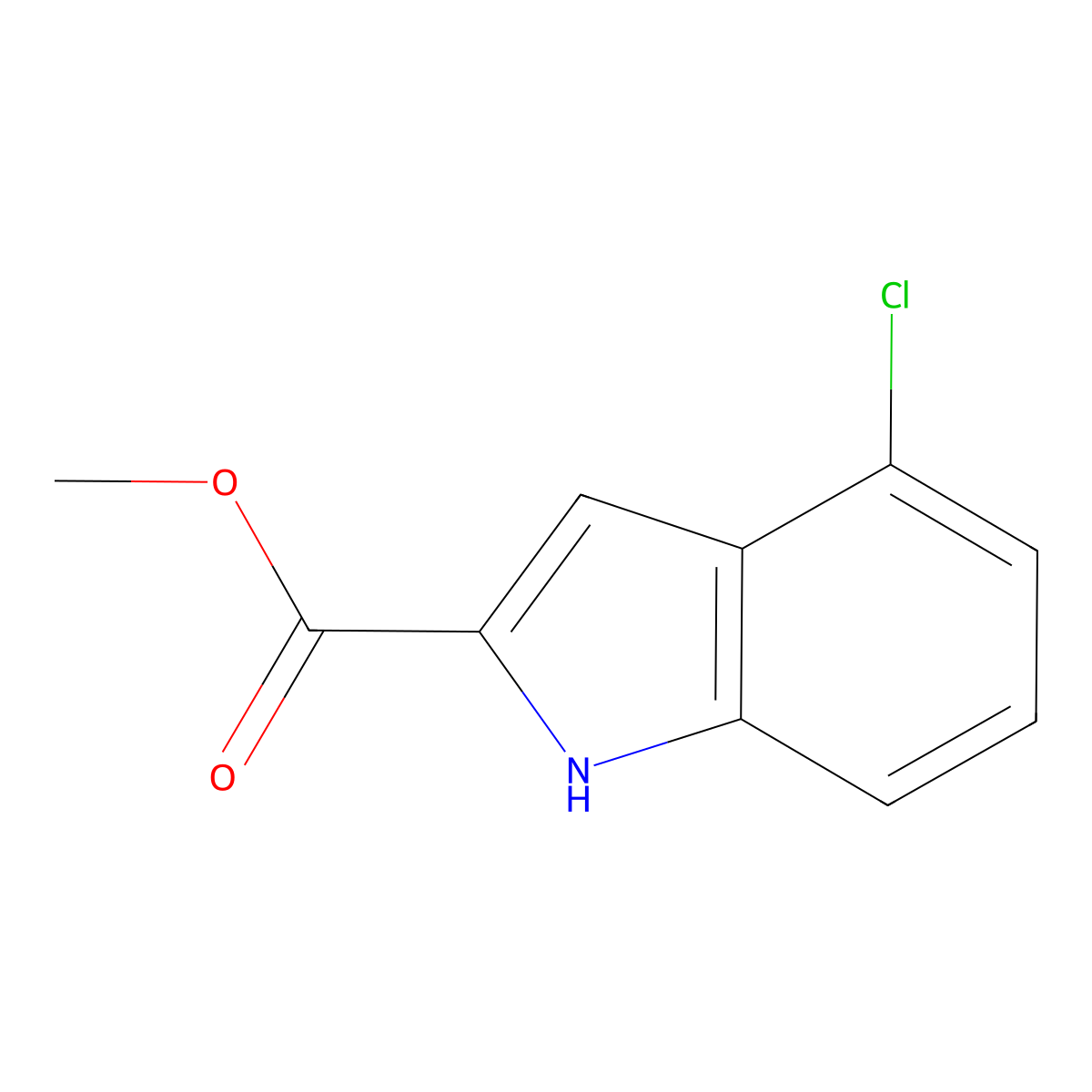 methyl 4-chloro-1H-indole-2-carboxylate molecular structure, CAS 230291-43-7