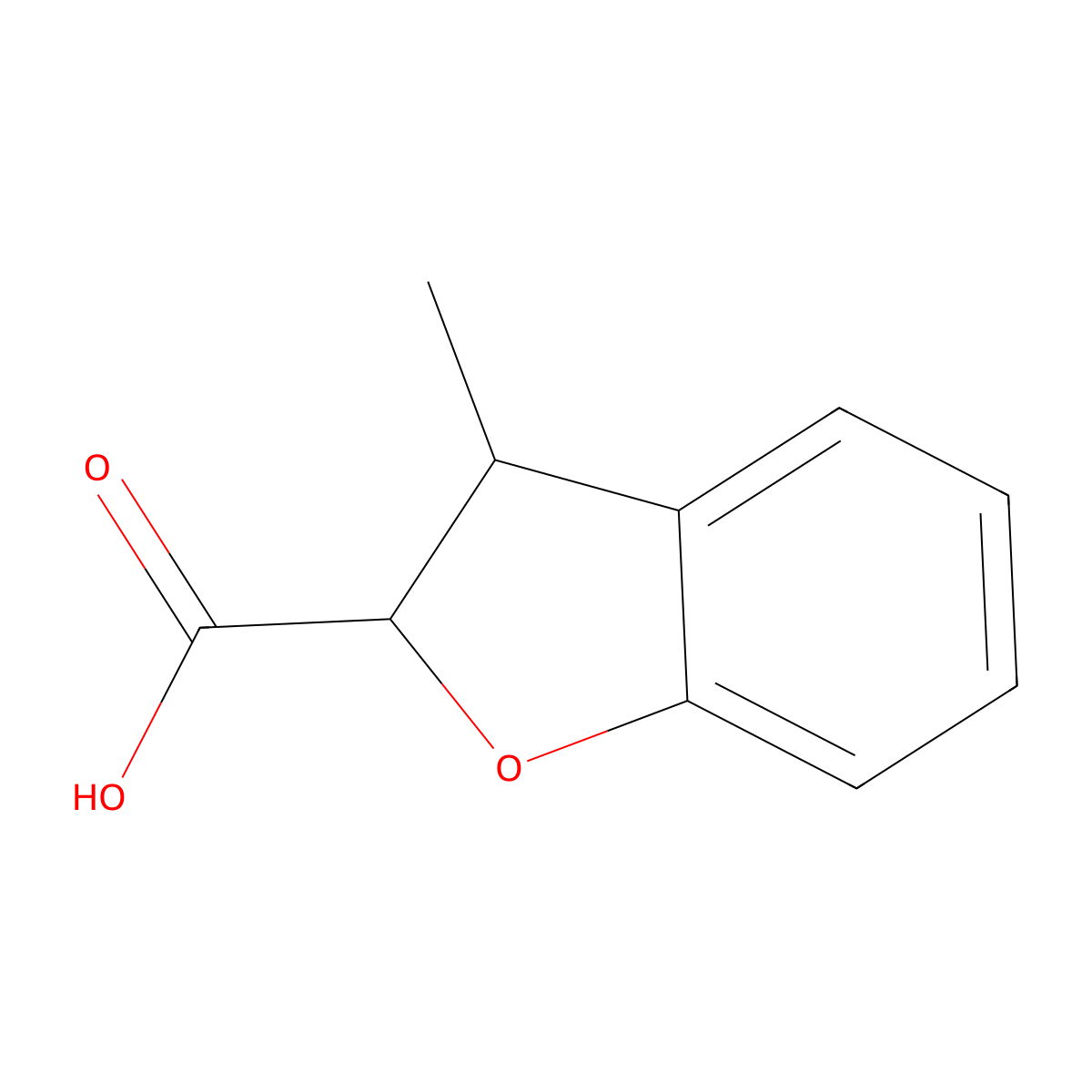 3-Methyl-2,3-dihydrobenzofuran-2-carboxylic acid molecular structure, CAS 230293-43-3