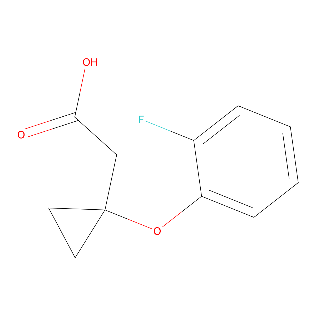 2-[1-(2-Fluorophenoxy)cyclopropyl]aceticacid molecular structure, CAS 2302939-82-6