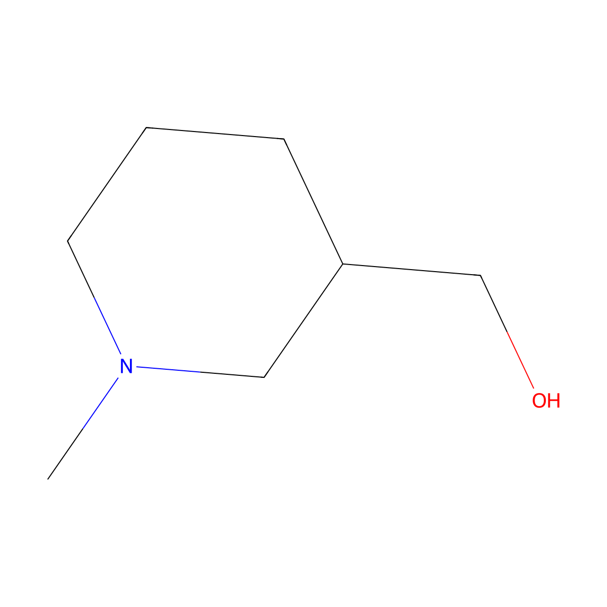 (1-Methyl-3-piperidyl)methanol molecular structure, CAS 230294-57-2