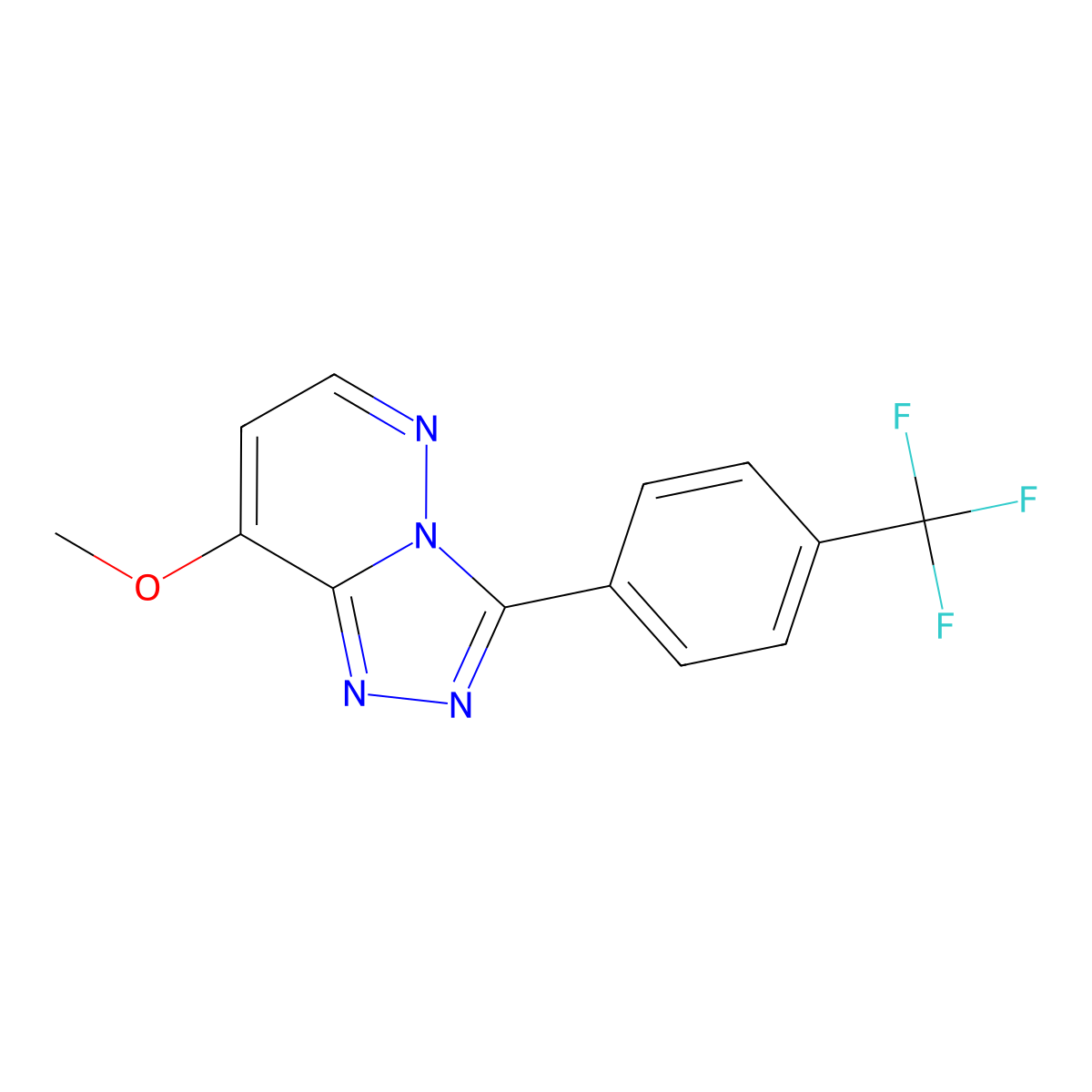 8-Methoxy-3-[4-(trifluoromethyl)phenyl]-1,2,4-triazolo[4,3-b]pyridazine molecular structure, CAS 230295-08-6