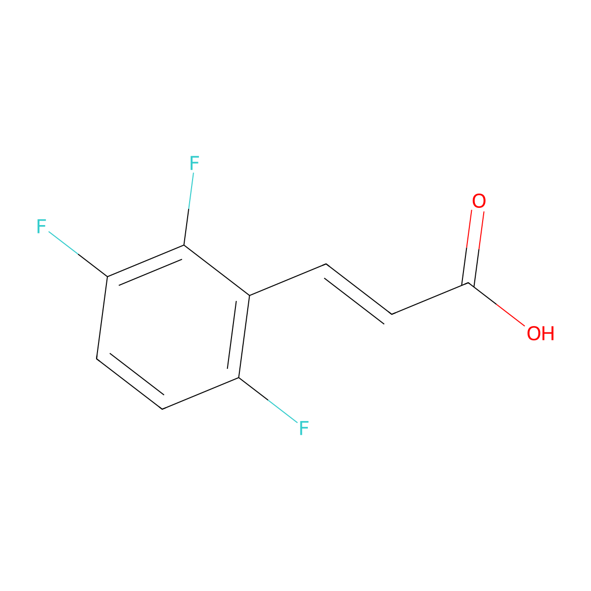 2,3,6-Trifluorocinnamic acid molecular structure, CAS 230295-12-2