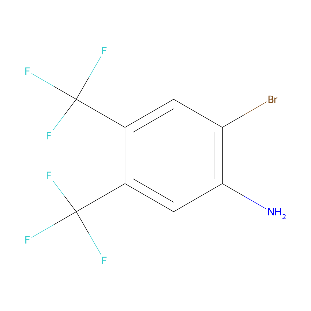 2-Bromo-4,5-bis(trifluoromethyl)aniline molecular structure, CAS 230295-15-5