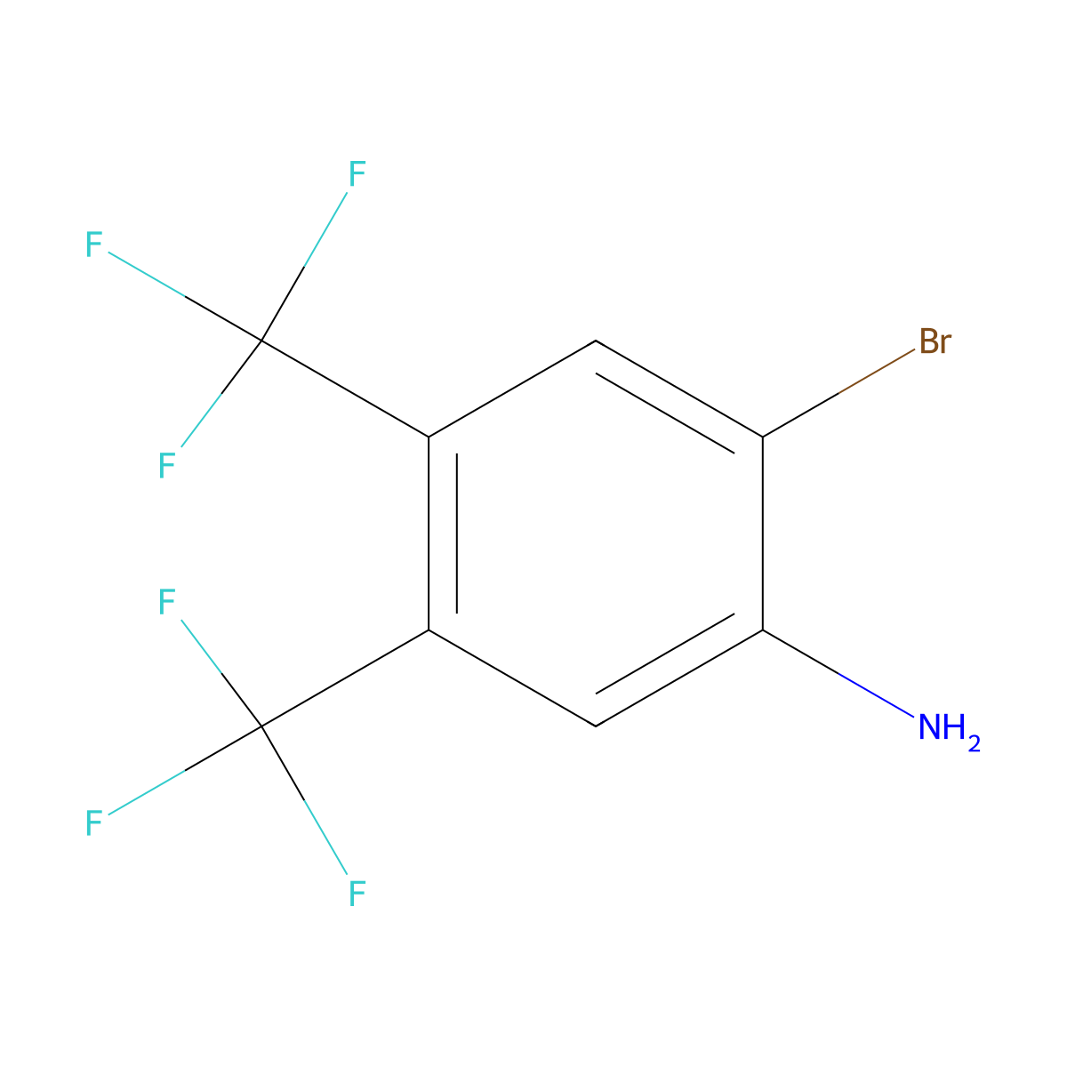 2-Bromo-4,5-bis(trifluoromethyl)aniline molecular structure, CAS 230295-15-5