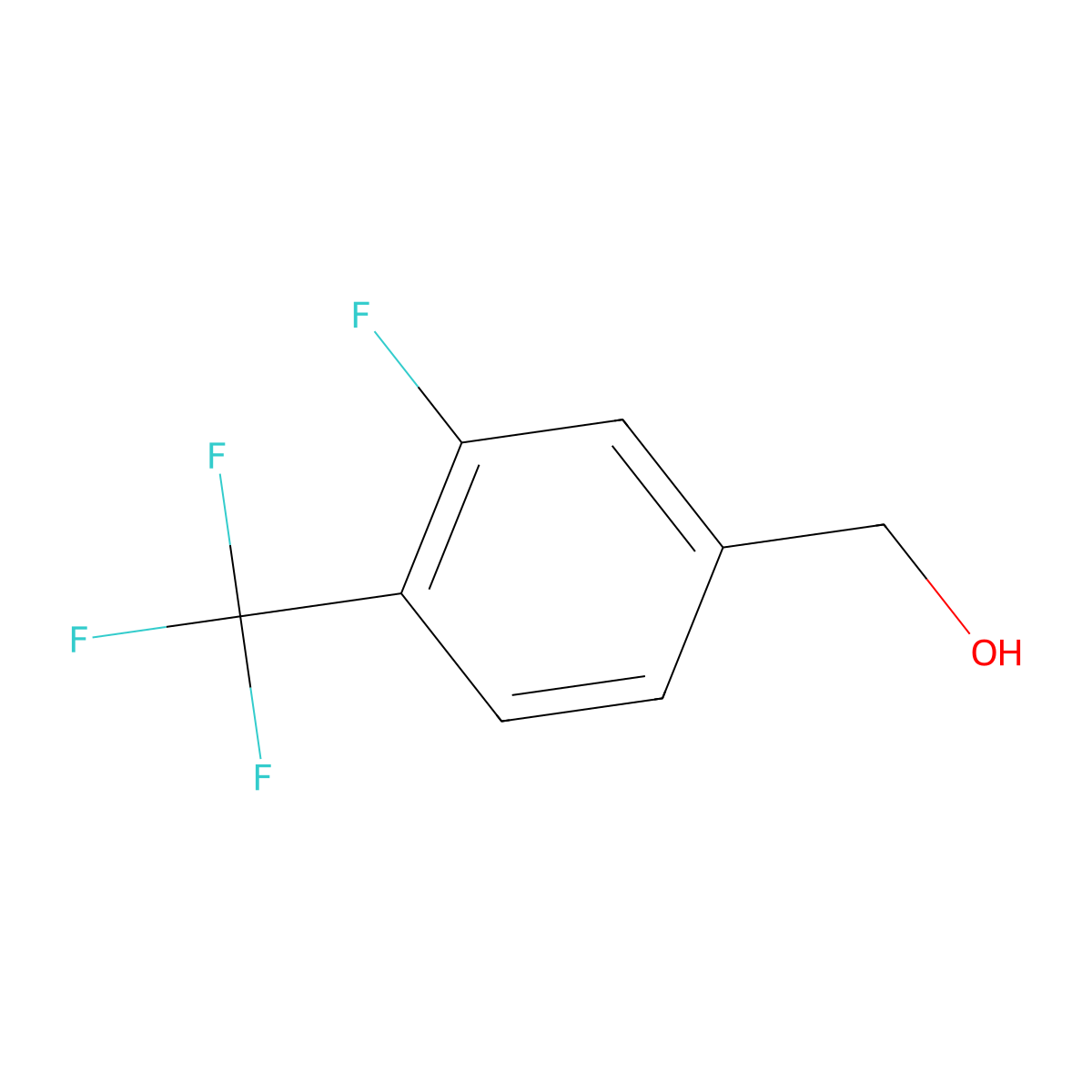 3-Fluoro-4-(trifluoromethyl)benzyl alcohol molecular structure, CAS 230295-16-6