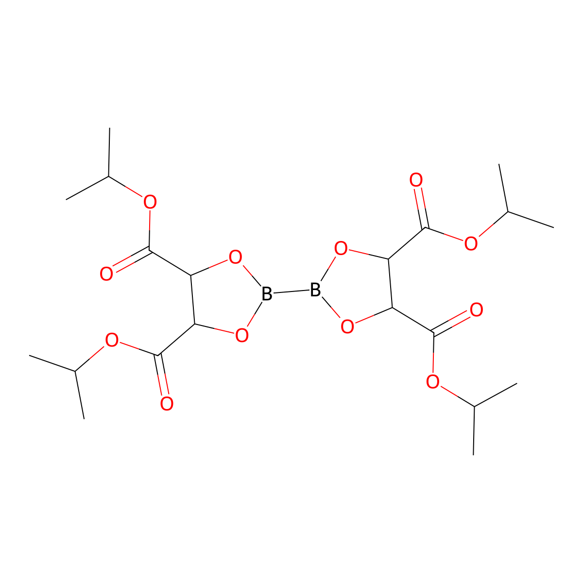 Bis(diisopropyl-L-tartrate glycolato)diboron molecular structure, CAS 230299-10-2